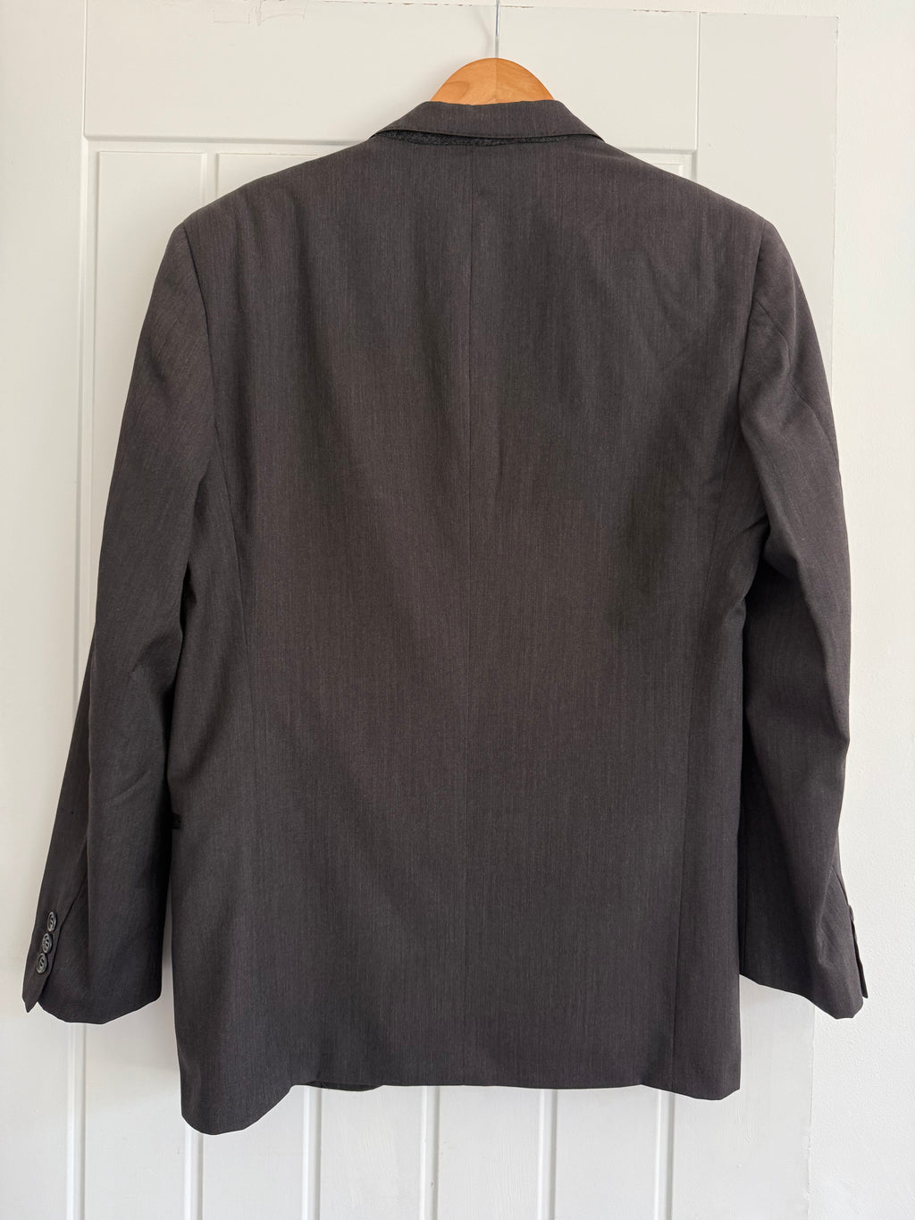 Valentino 1980s 2B Heathered Grey Wool Sports Jacket Blazer - Size S
