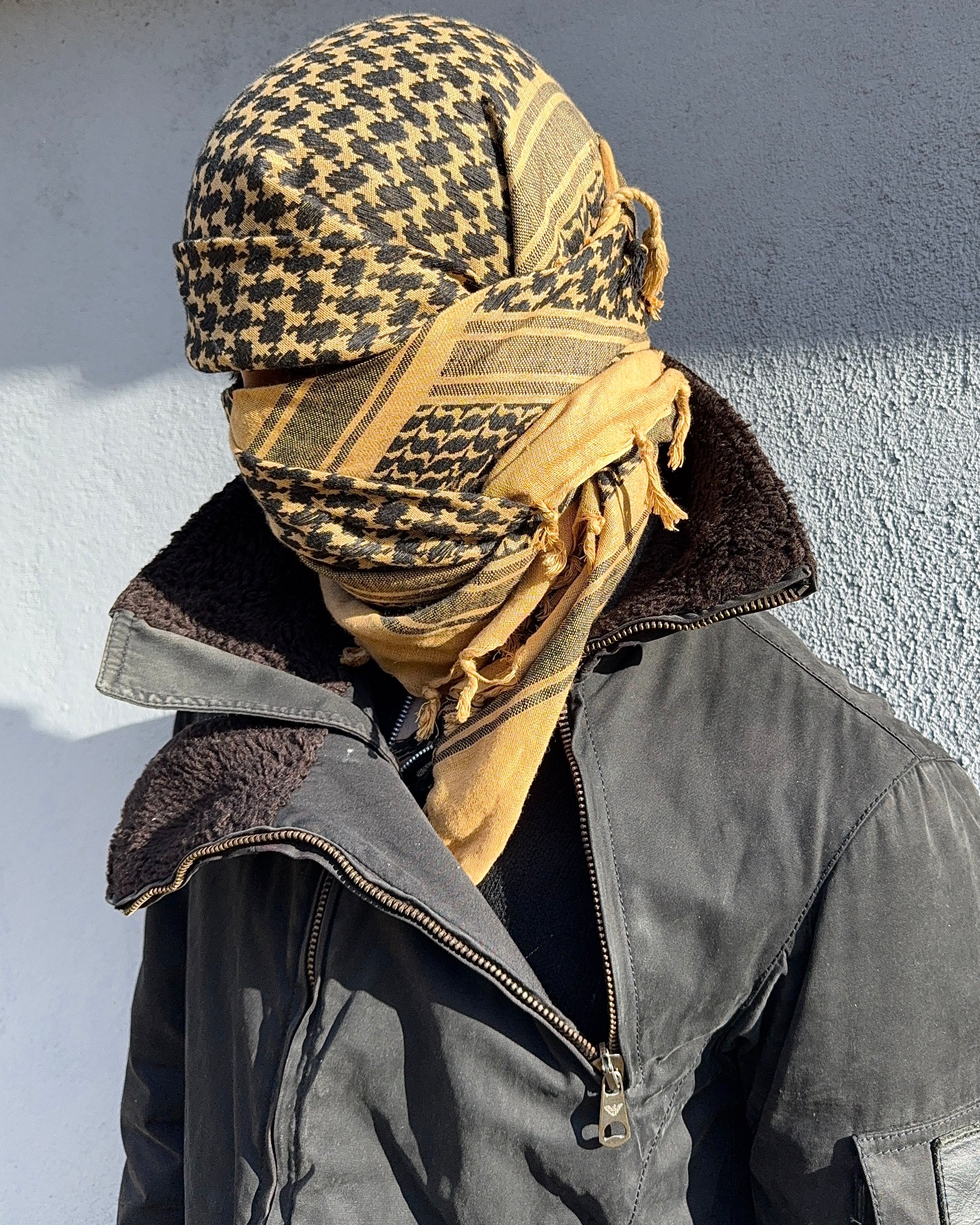 Emporio Armani 2002 Fur Collar Dual Zip Padded Military Jacket - Size M