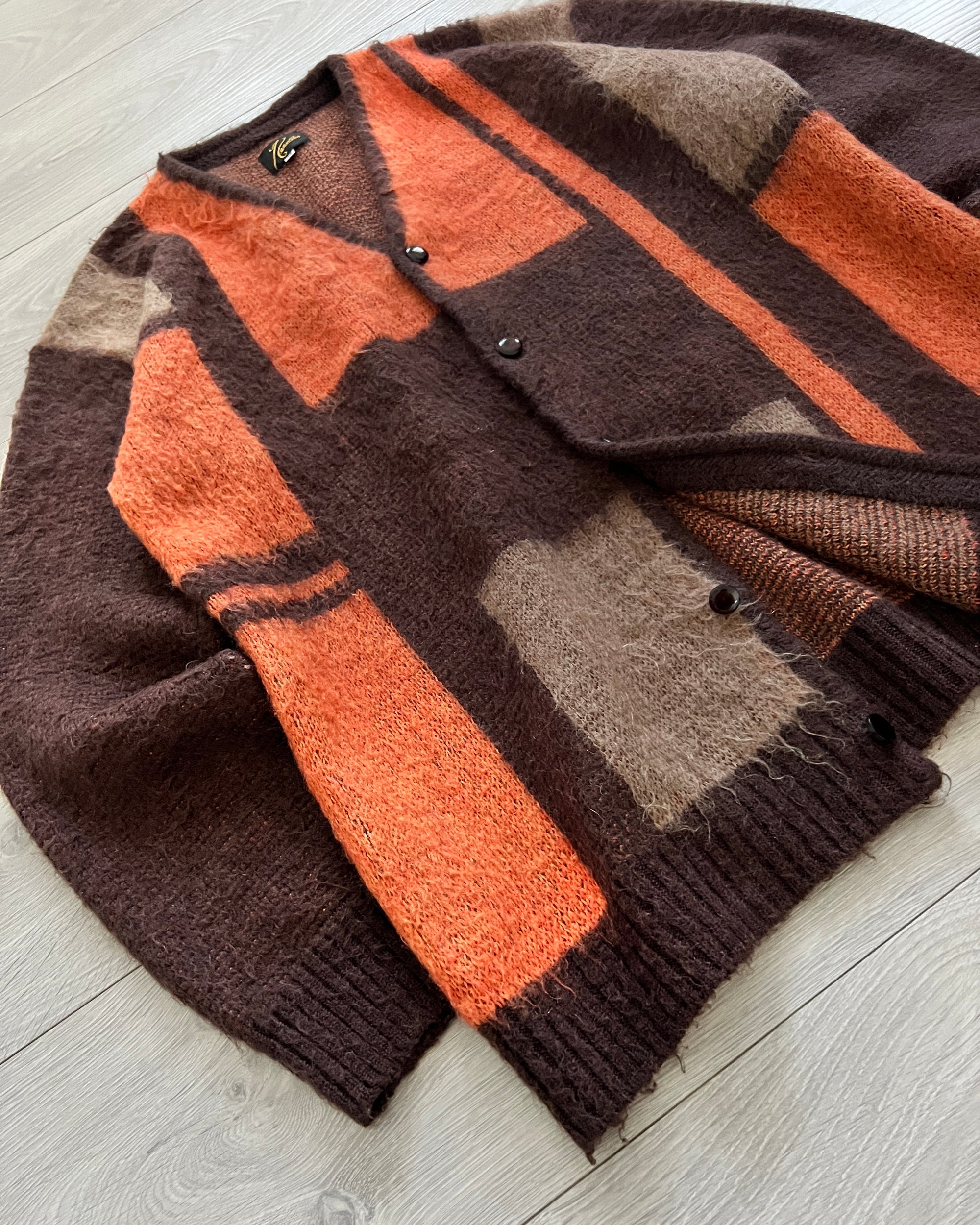 Needles Japan Patchwork Mohair Cardigan - Size M