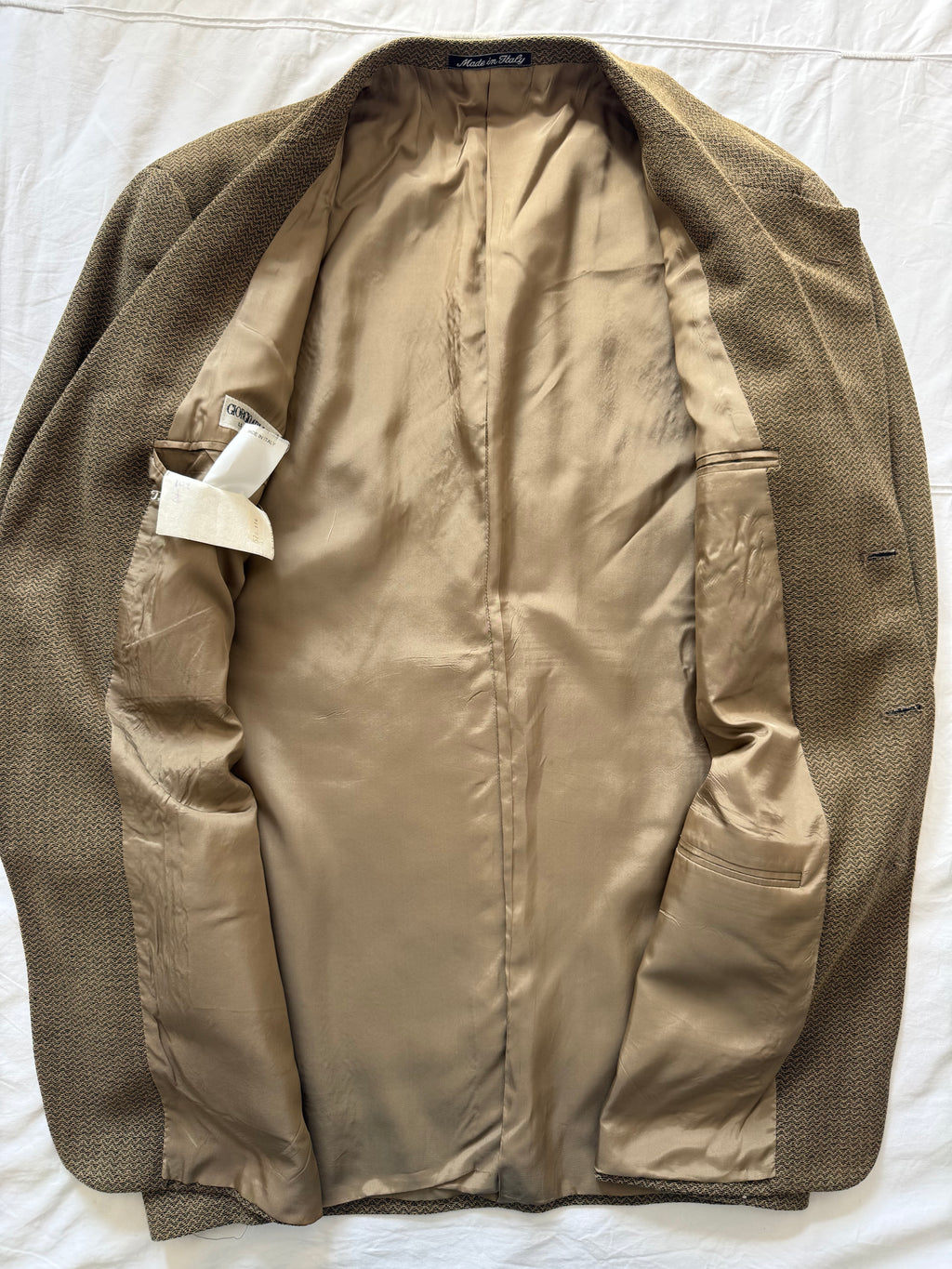 Giorgio Armani 1980s 3B Textured Wool Nylon Sport Jacket Blazer  - Size XL