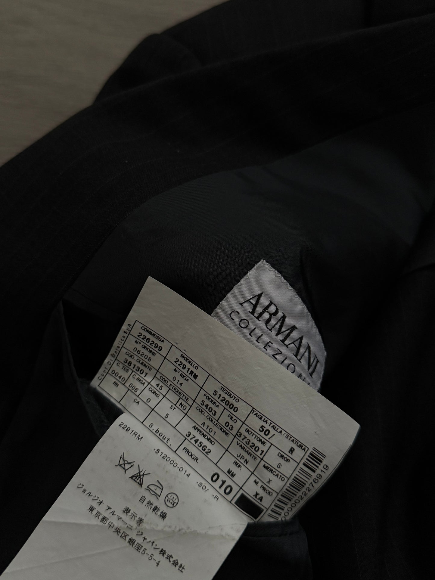 Giorgio Armani 1990s Striped Pleated Wool Suit - Size L Jacket / 36" Waist