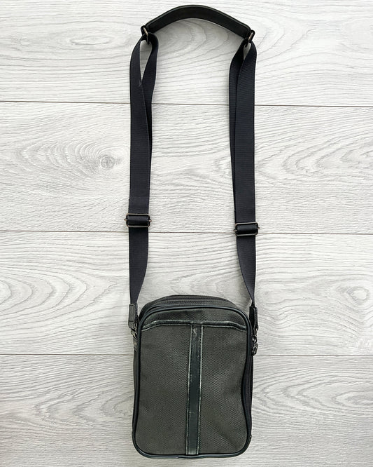 Issey Miyake IM 00s Canvas Leather Trim Crossbody Bag