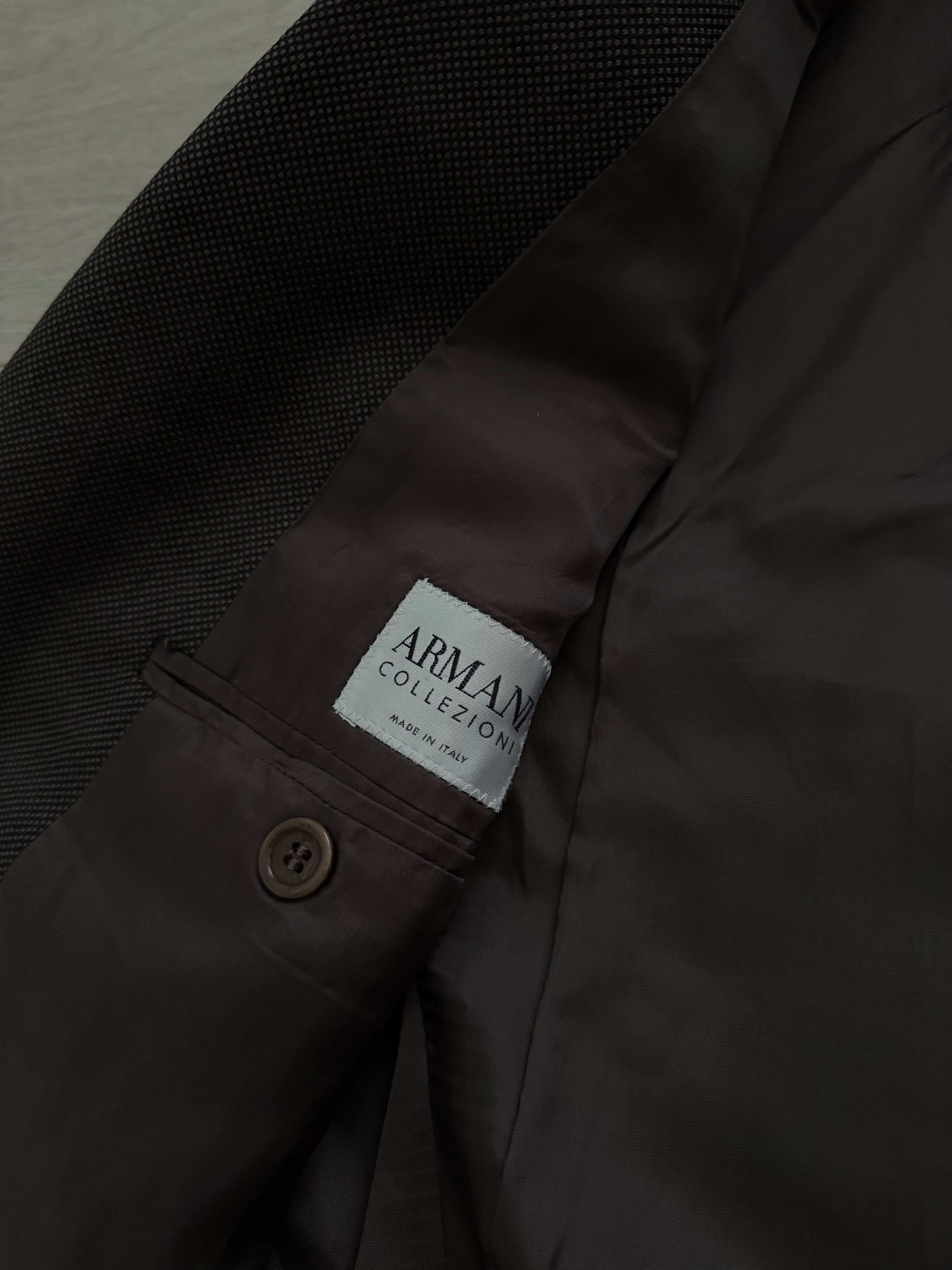 Armani 1990s Textured Wool 3B Blazer Jacket - Size XL