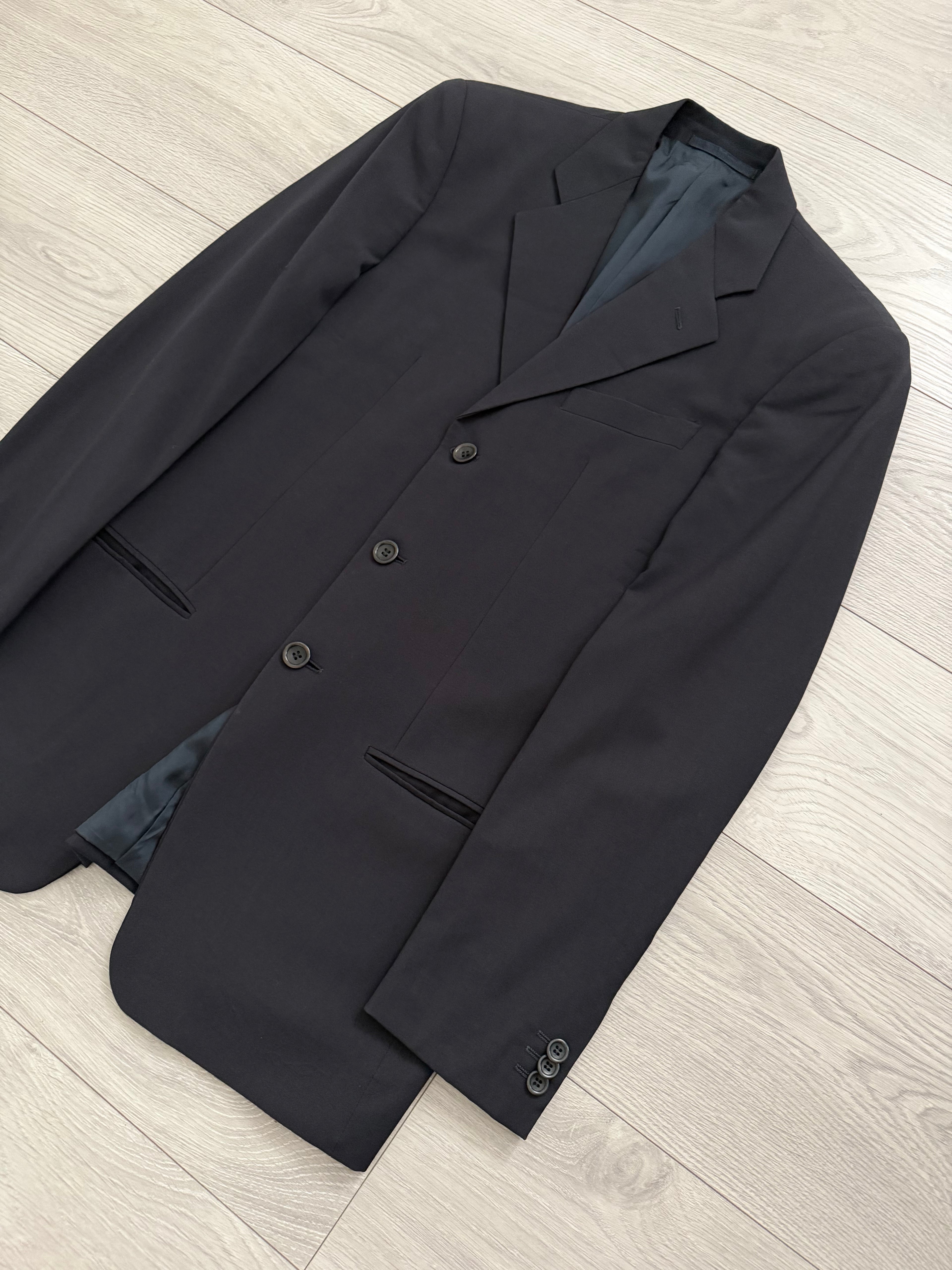 Armani 1990s 3B Pleated Wool Suit Navy - Size S Jacket / 28" Waist