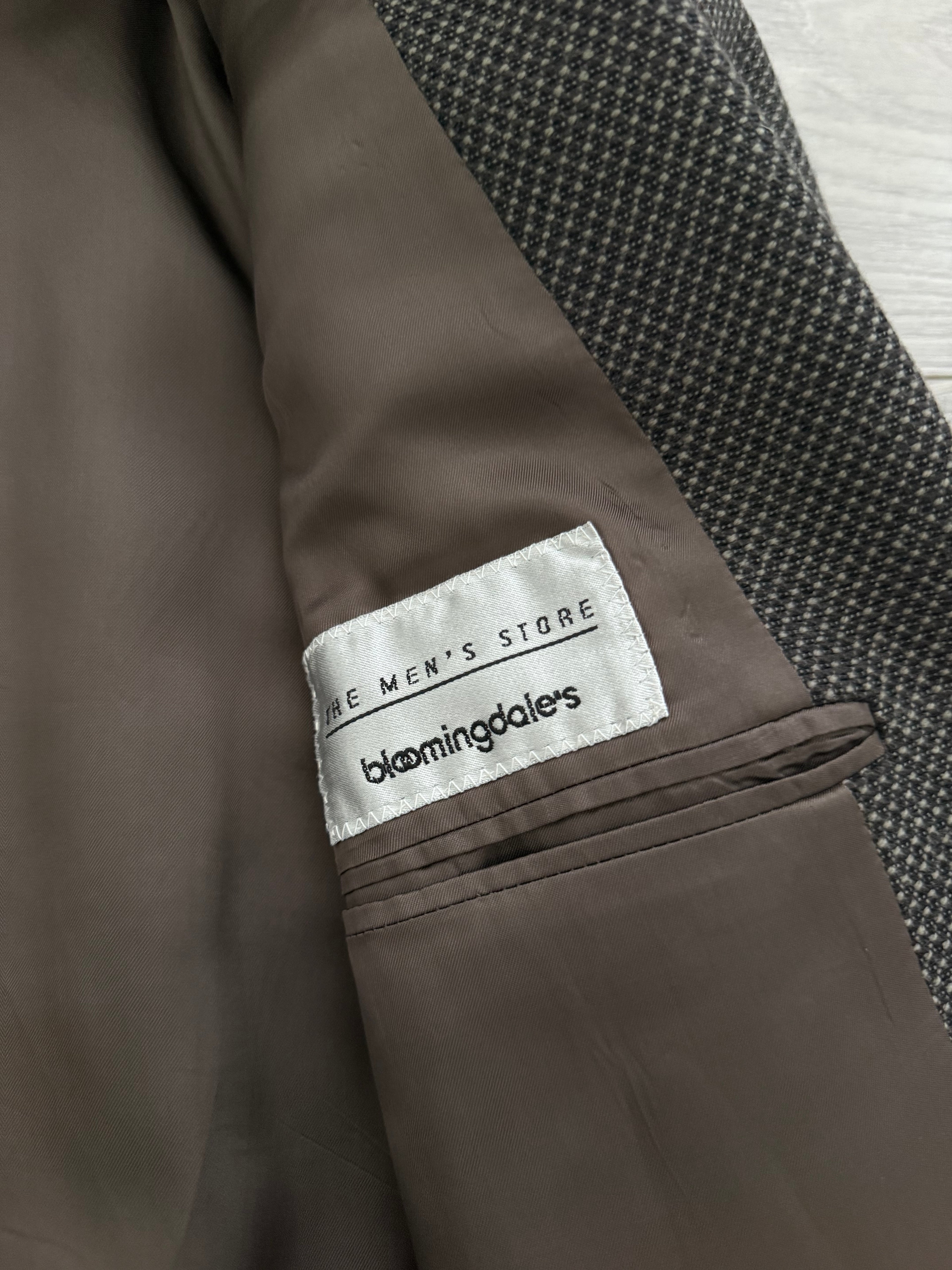 Giorgio Armani 1980s Textured 2B Wool Brown Sports Blazer Jacket - Size M
