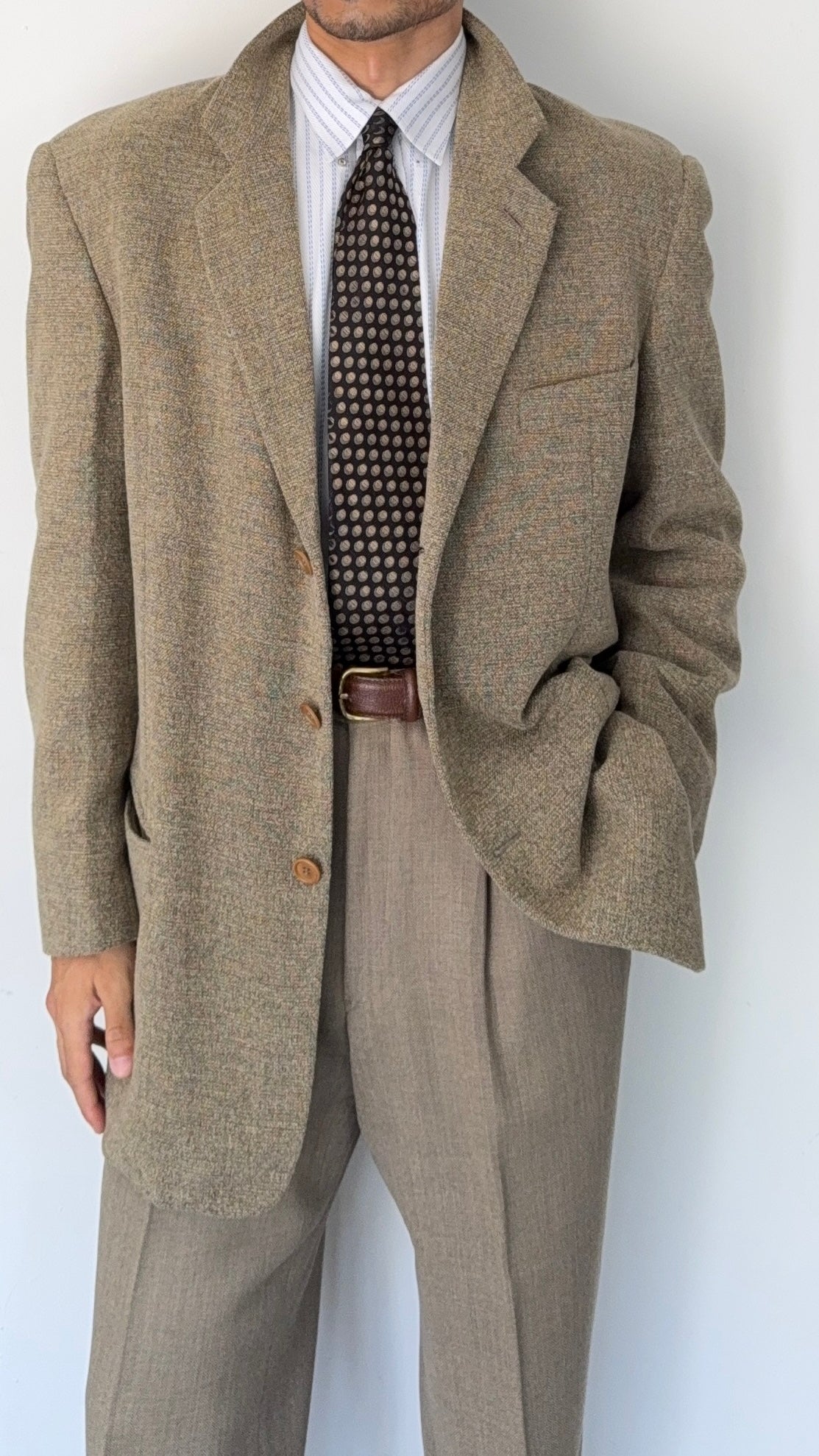 Giorgio Armani Black Label 1990s 3B Textured Sports Jacket Blazer - Size XL