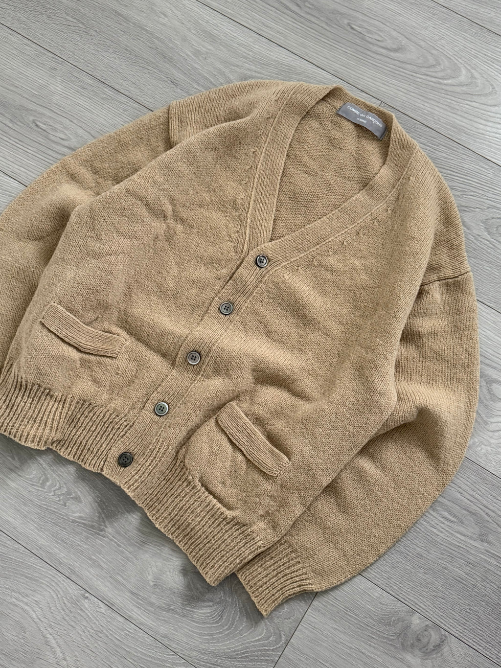 Comme Des Garcons Homme FW2001 Wool Knit Cardigan - Size M
