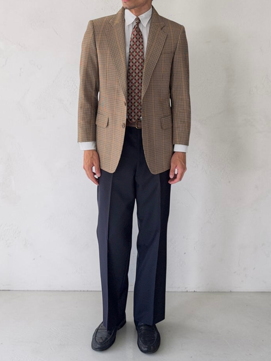 Burberry 1980s Wool Pleated Navy Pants - Size 31