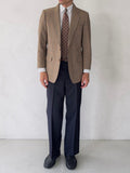 Burberry 1980s Wool Pleated Navy Pants - Size 31