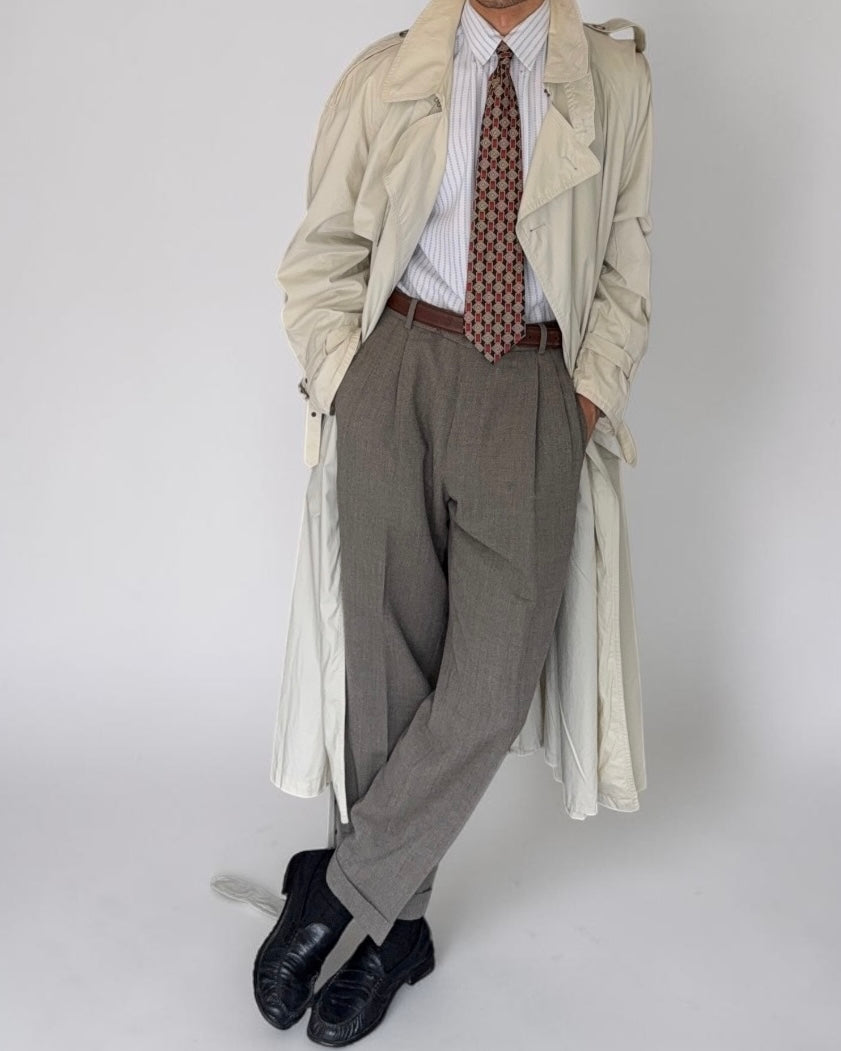 1980s Vintage Trench Coat Made in Germany - Size L