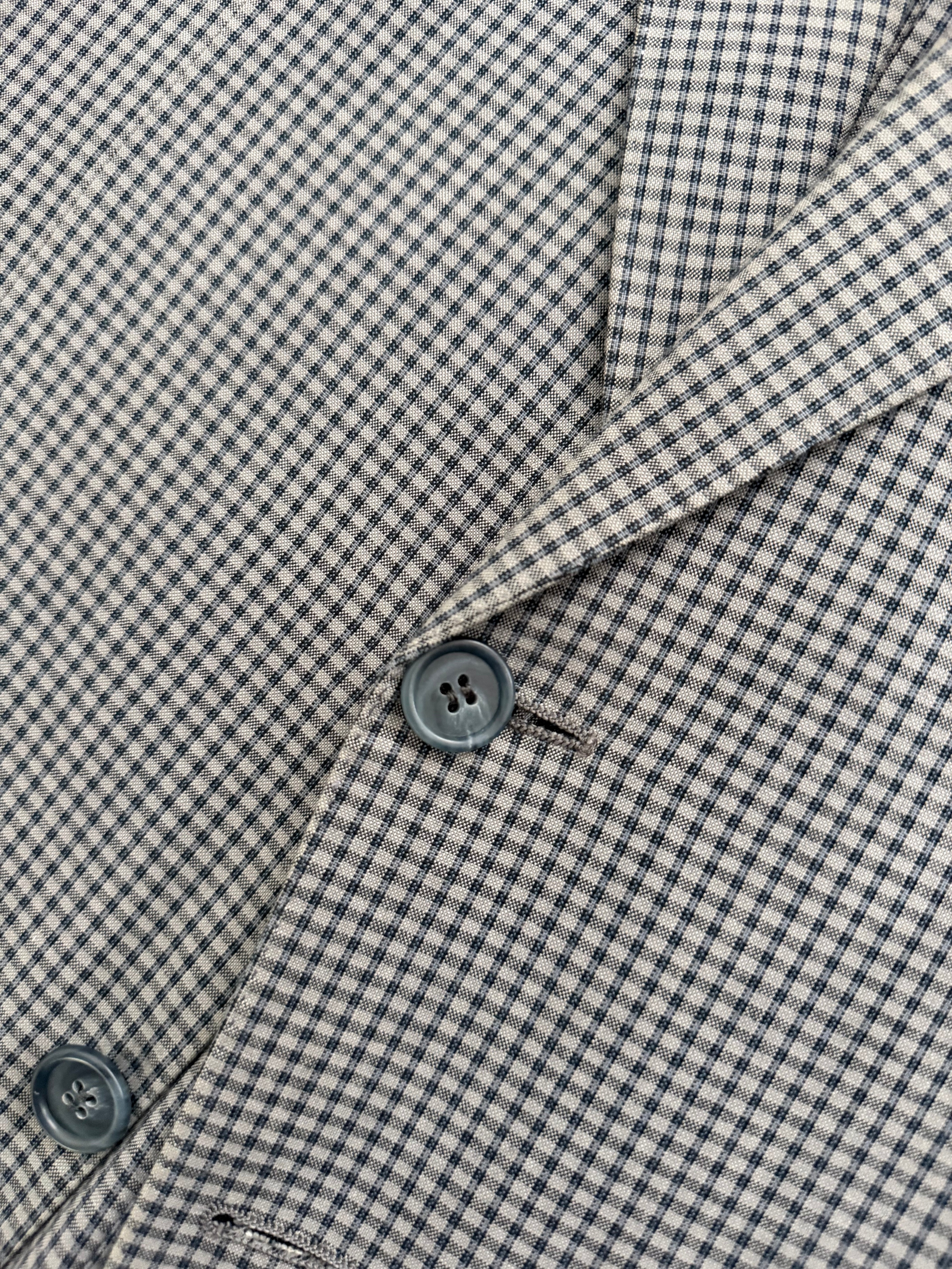 Valentino 1980s 2B Cotton Check Sport Blazer Jacket - Size S