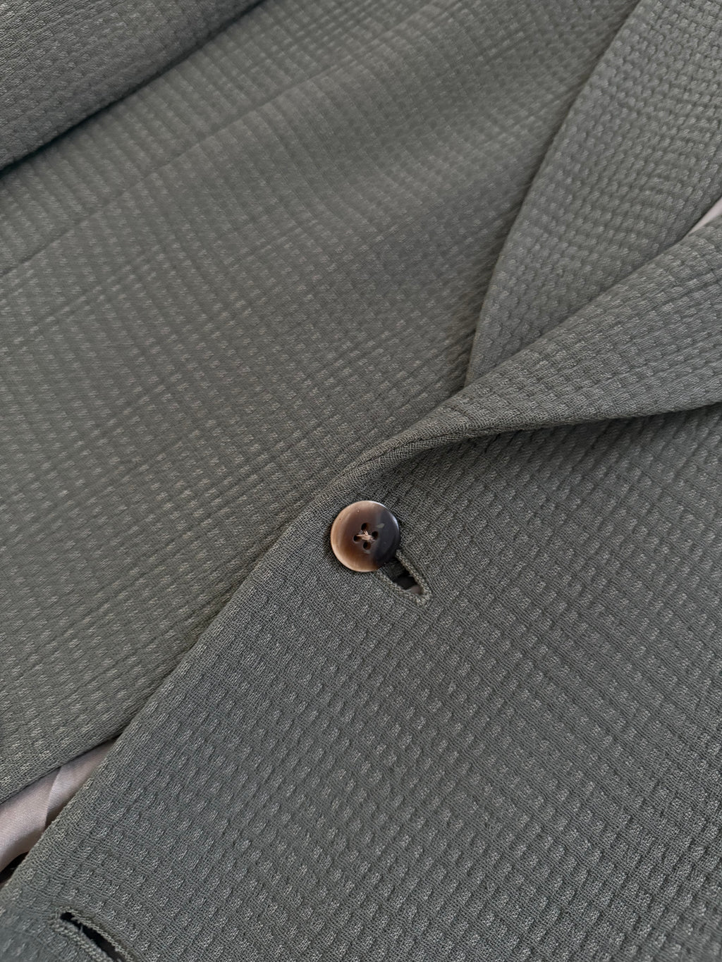 Giorgio Armani Black Label 1990s Textured 2B Sage Green Sports Blazer Jacket - Size XL