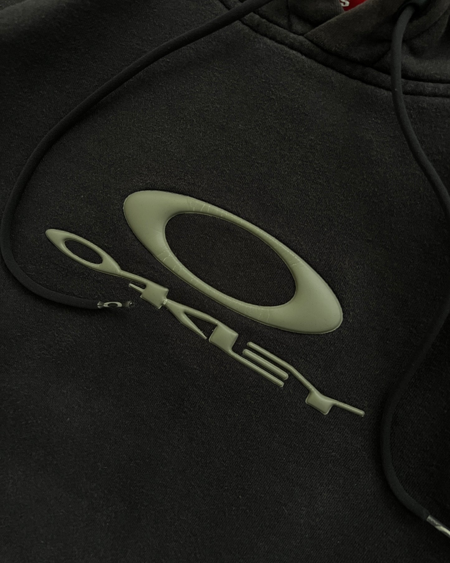 Oakley 00s Embossed Icon Logo Faded Hoodie - Size S