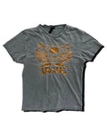 Revolution Skull Print Distressed T-Shirt - Size S