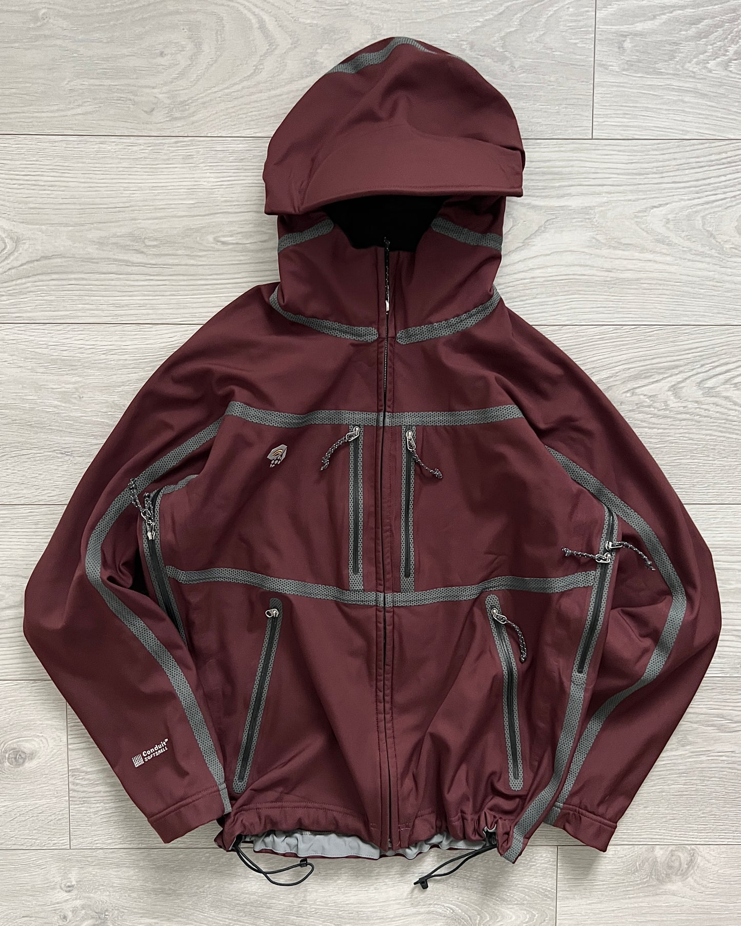 Mountain Hardwear Exposed Taped Seam Technical Conduit Jacket Burgundy - Size S