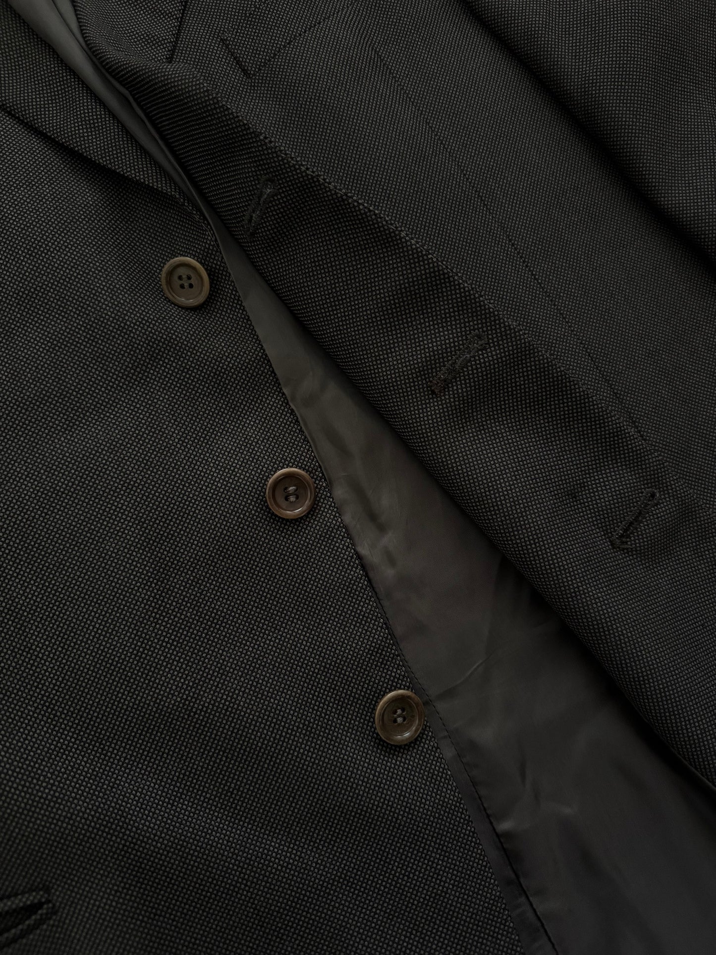 Armani 1990s Textured Wool 3B Blazer Jacket - Size XL