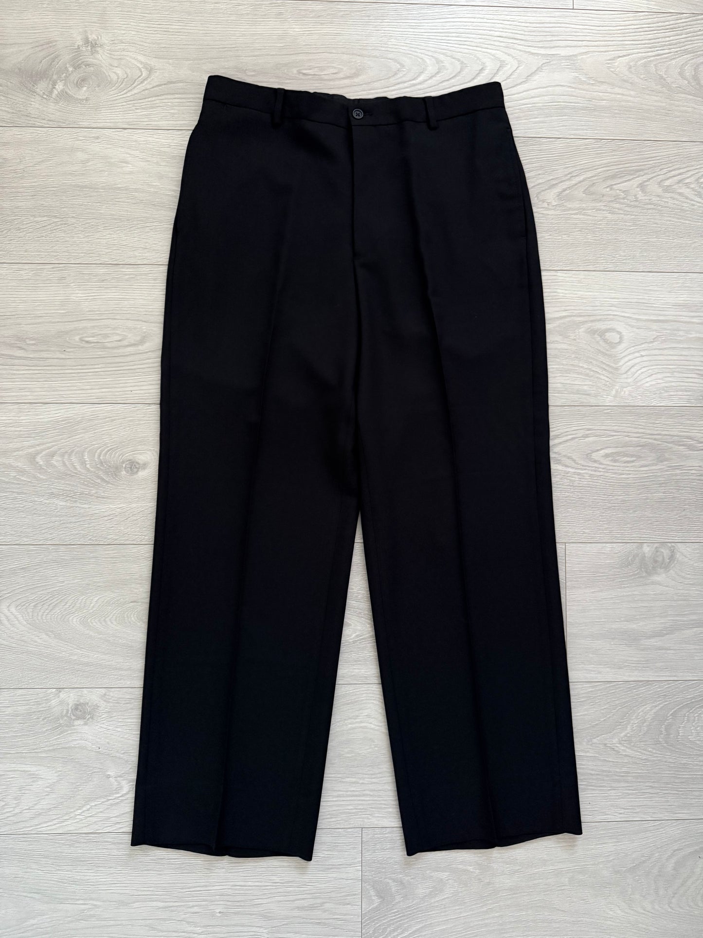 Emporio Armani 2001 3B Black Wool Suit - L Jacket / 34" Waist