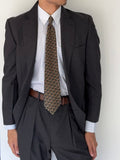 Ralph Lauren 1990s 2B Pleated Lightweight Wool Suit Grey - Size S Jacket / 32" Waist
