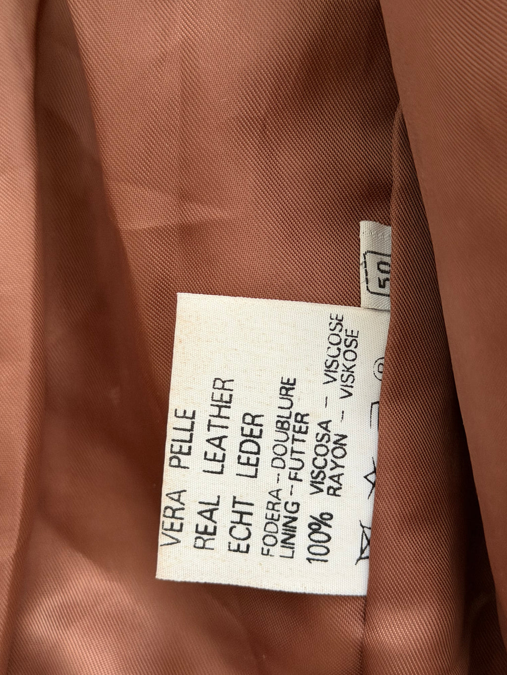 1980s Vera Pelle Leather Suede Jacket Rust Brown - Size L