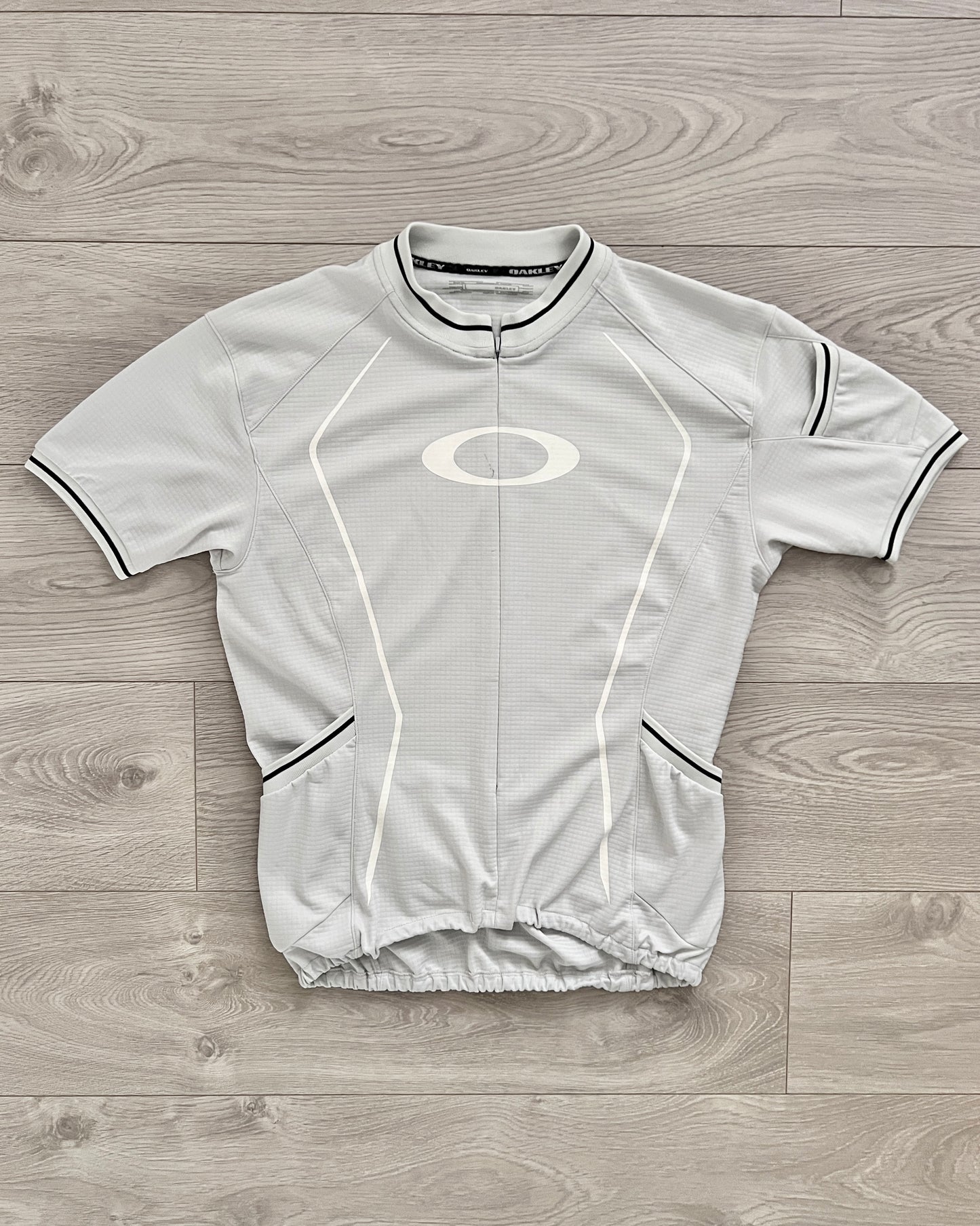 Oakley 00s 3/4 Zip Icon Logo Tech Cycling Jersey - Size L