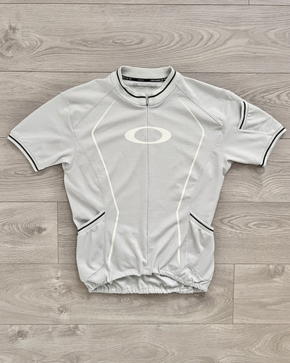 Oakley 00s 3/4 Zip Icon Logo Tech Cycling Jersey - Size L