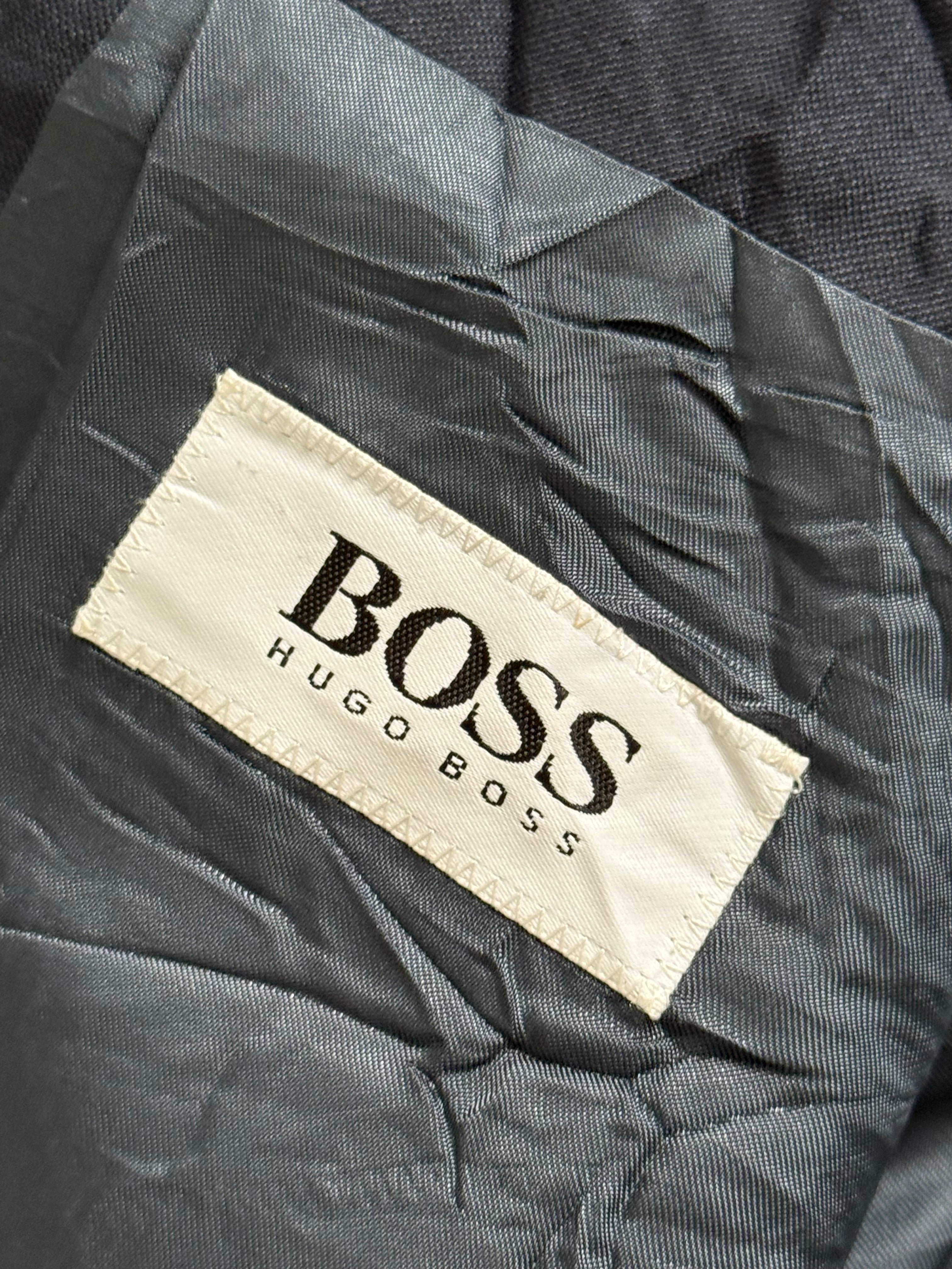 Hugo Boss 1980s 'Al Capone' Double Breasted Peaked Lapel Sports Jacket Blazer - Size L