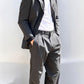 Issey Miyake 1990s Gabardine Textured Pleated Suit - Size M Jacket / 30" Waist