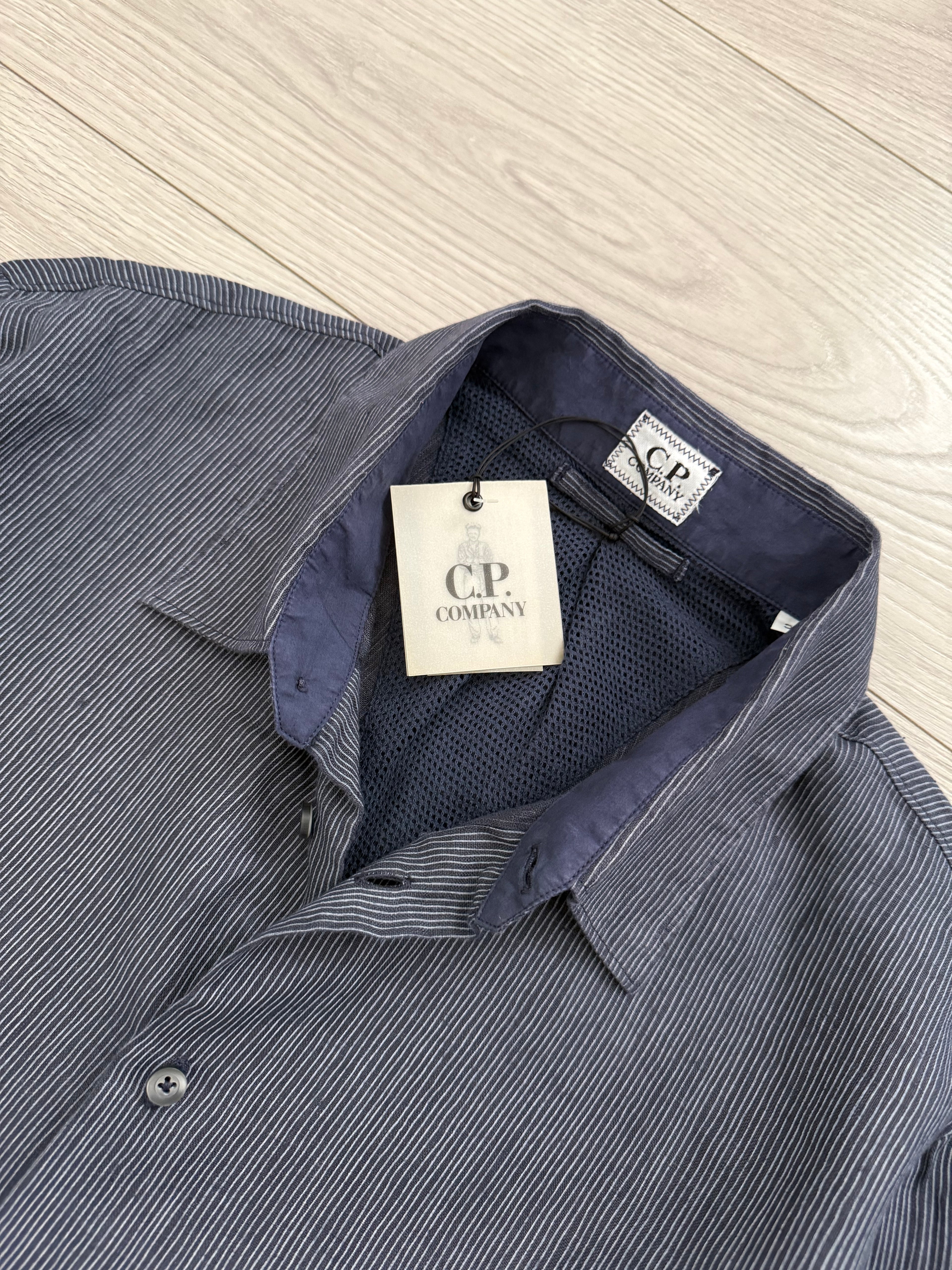 C.P. Company SS2006 Garment Dyed Striped Linen Shirt - Size L
