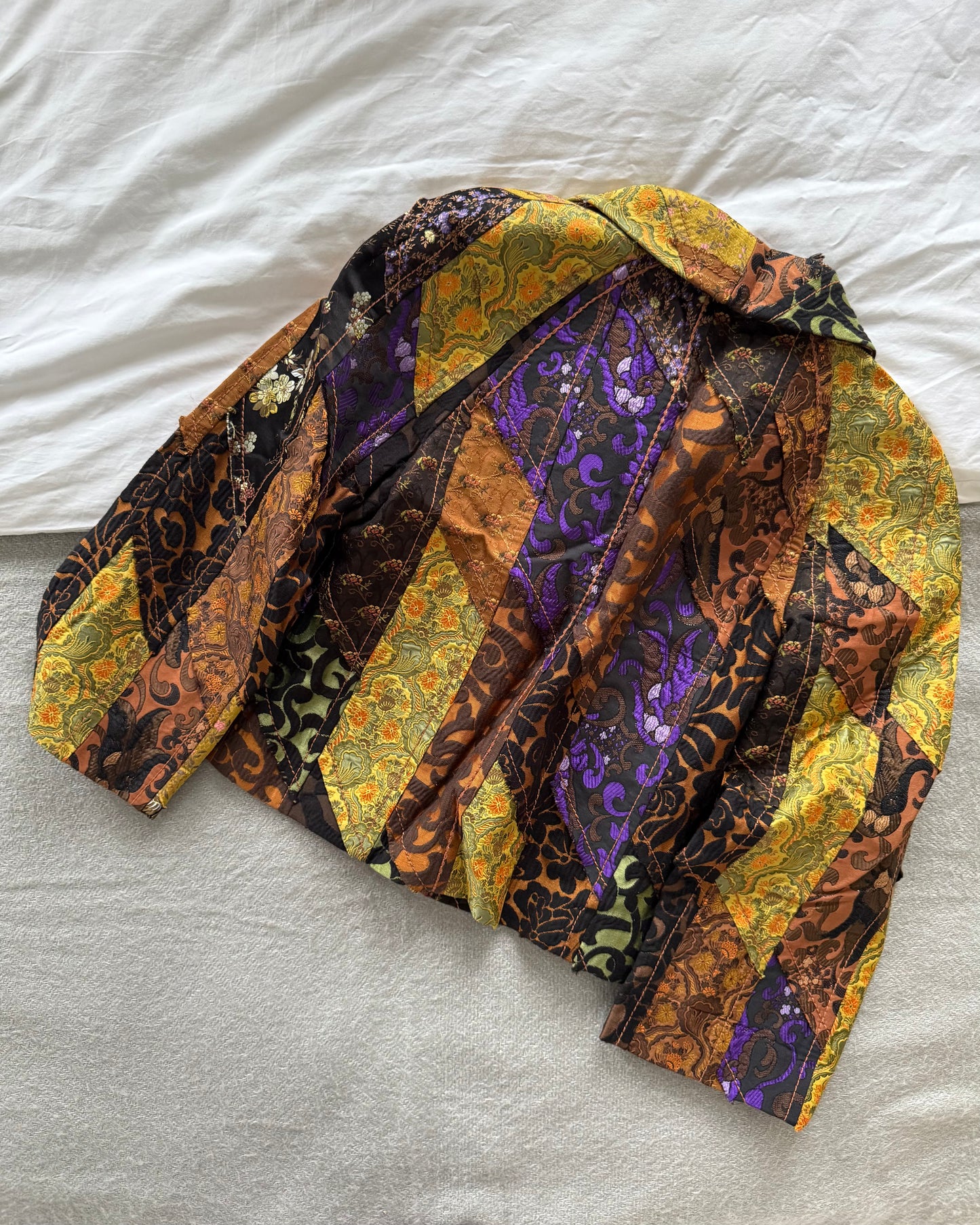 Prada FW2015 Womens Tapestry Silk Embroidered Jacket - Size IT40