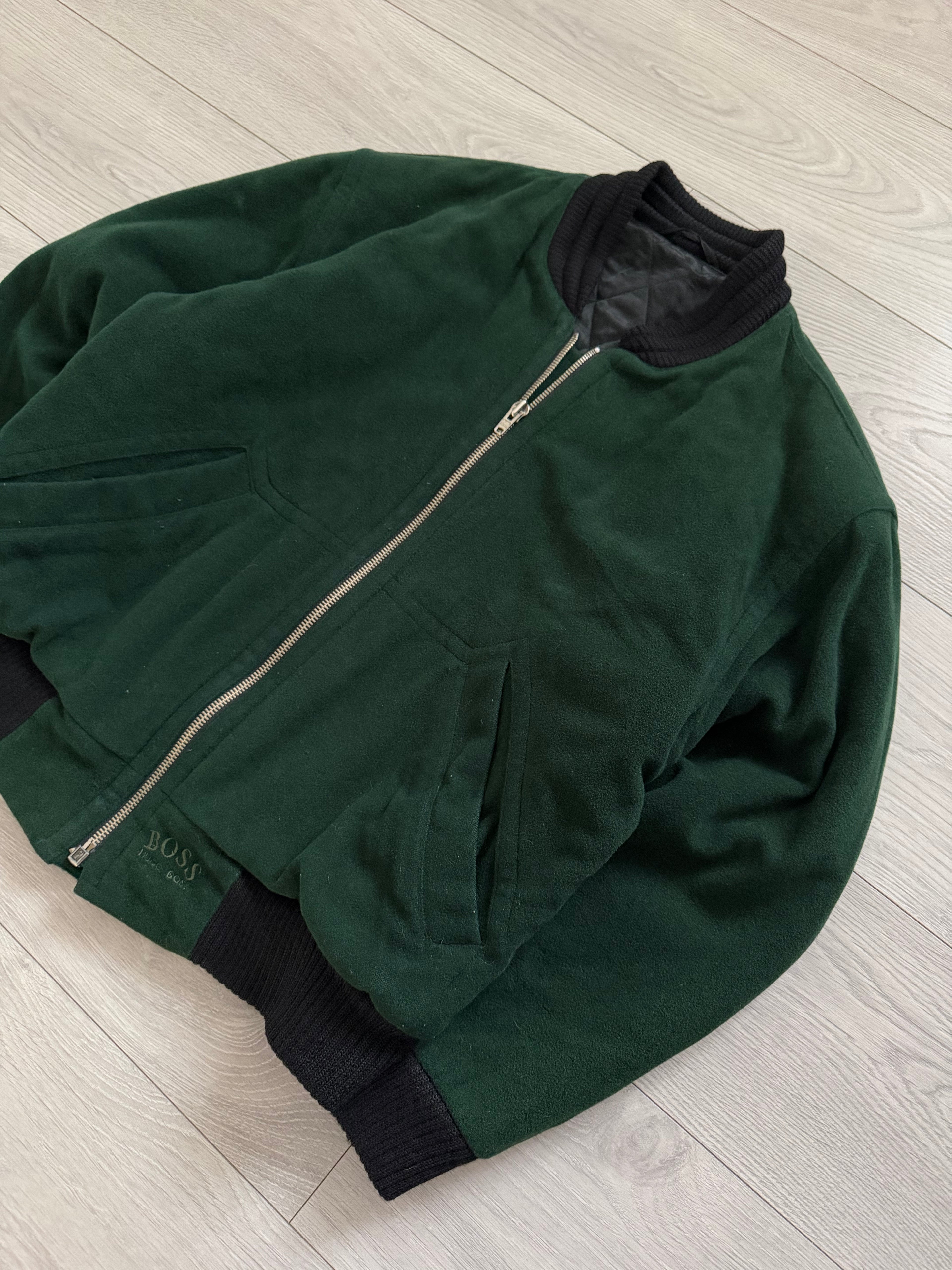 Hugo Boss 1980s Wool Cashmere Bomber Jacket - Size M