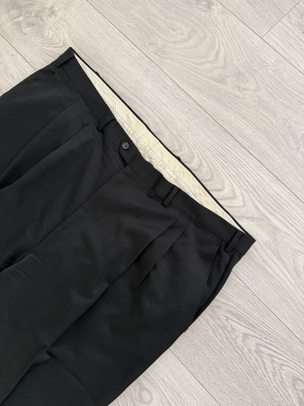 Vintage 1980s Double Pleat Wool Pants Made in Italy - Size 44" Waist