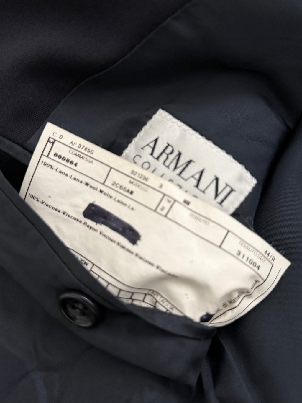 Armani 1990s 3B Pleated Wool Suit Navy - Size S Jacket / 28" Waist