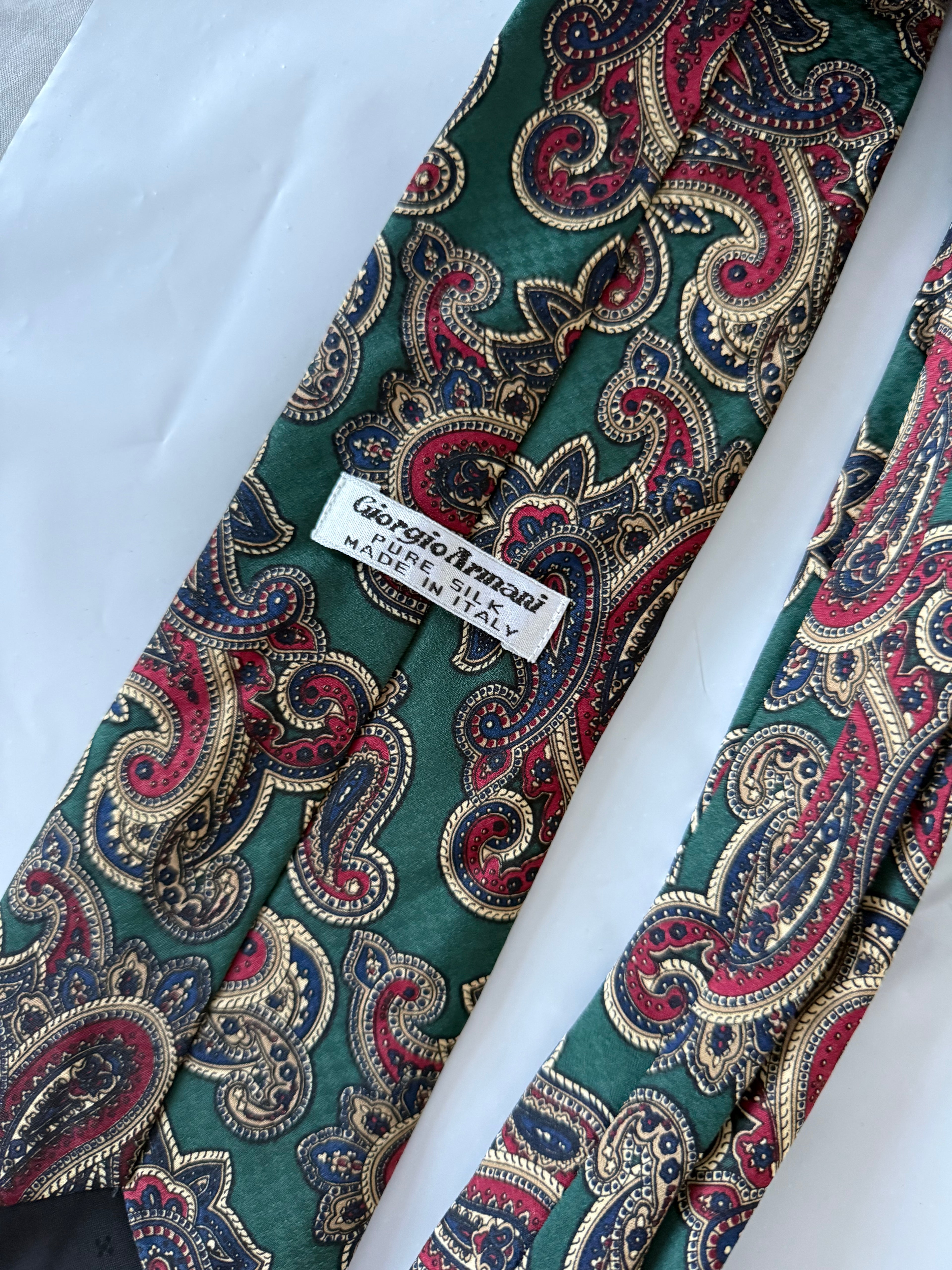 Giorgio Armani 1980s Silk Tie With Box