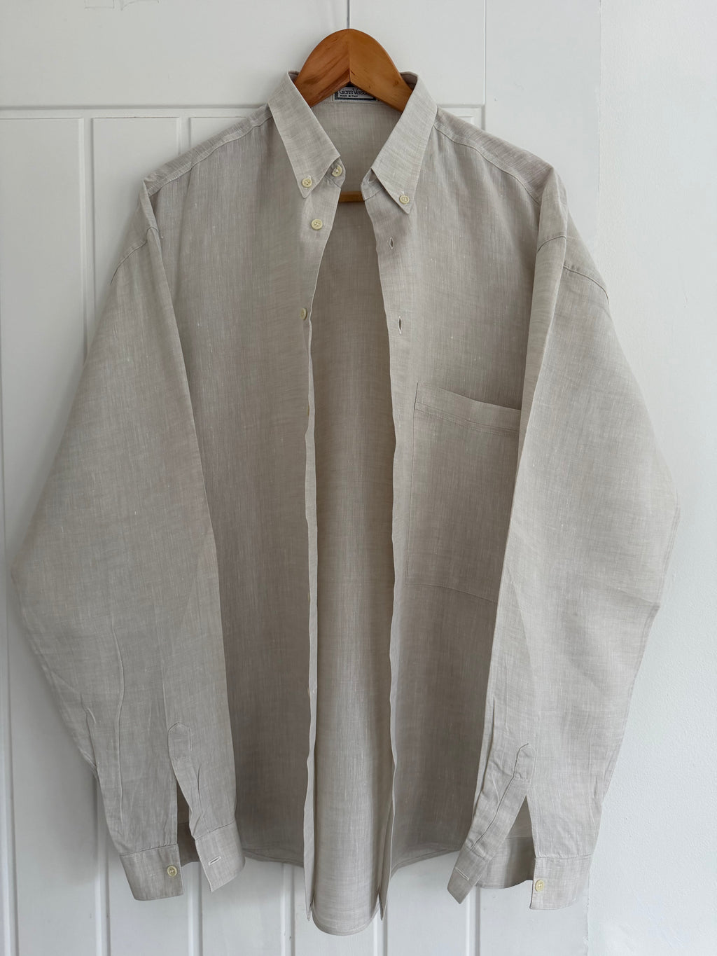 Versace 1990s Premium Linen Relaxed Fit Shirt - Size XL
