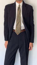 Armani 1990s 3B Pleated Wool Suit Navy - Size S Jacket / 28" Waist