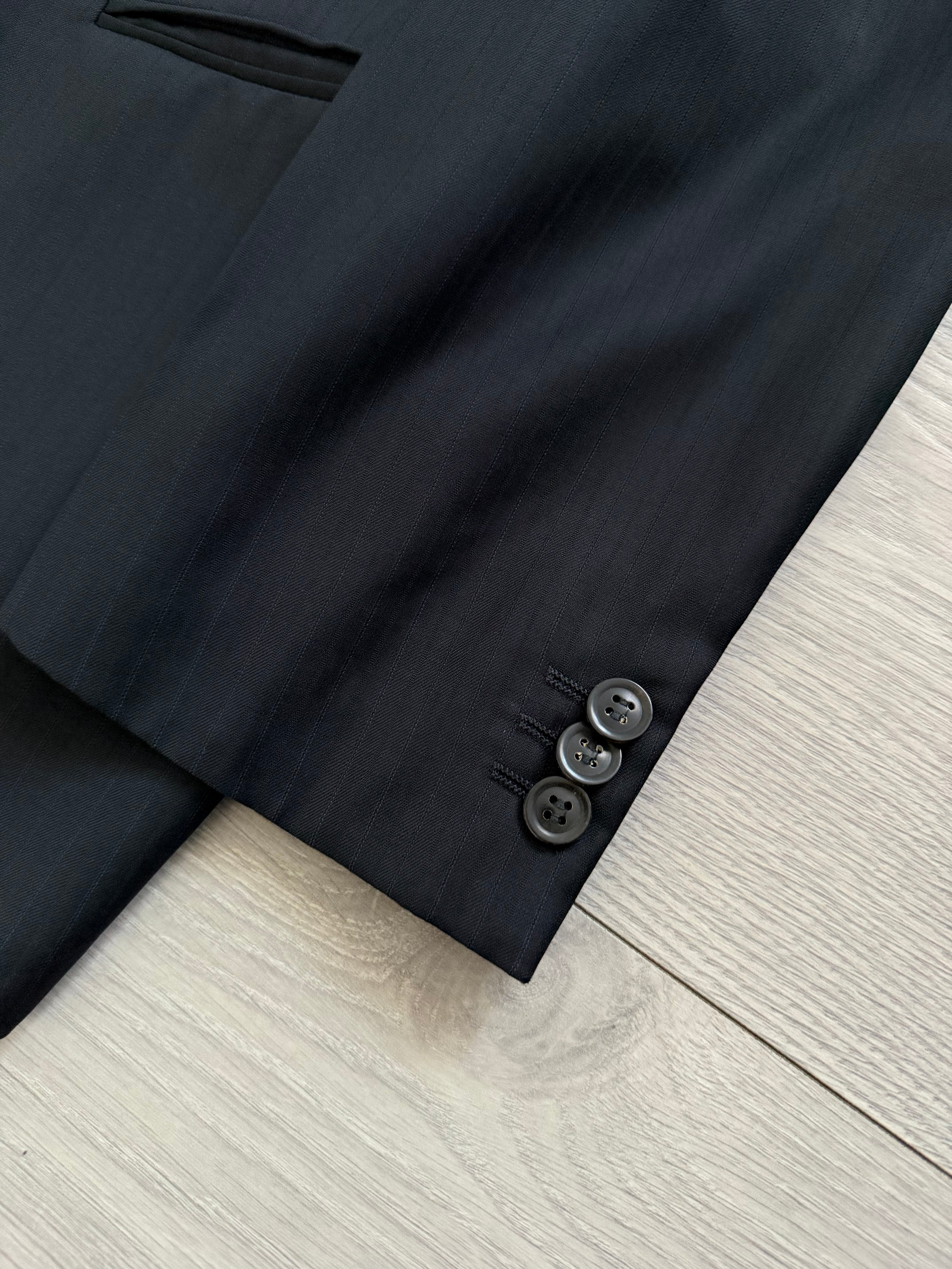 Armani 1990s 3B Pleated Wool Suit Navy - Size XL Jacket / 34" Waist