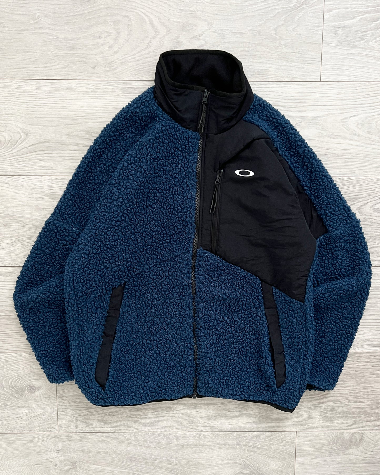 Oakley Nylon Panelled Technical Fleece Jacket Blue - Size S, M & L
