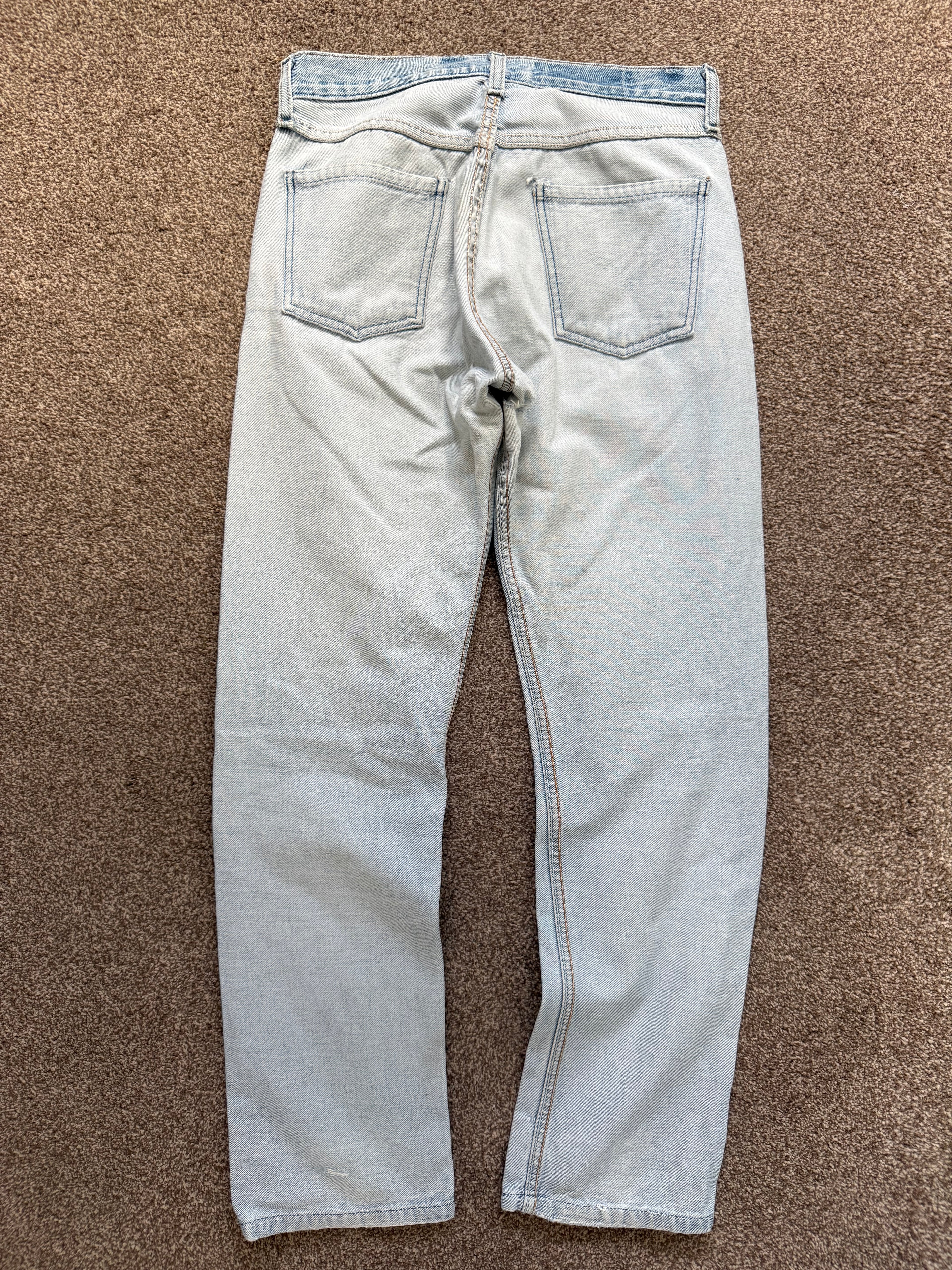 Maison Martin Margiela Artisanal Line (0)(10) SS2003 Re-Worked Inverted Denim Jeans - Size 30" Waist