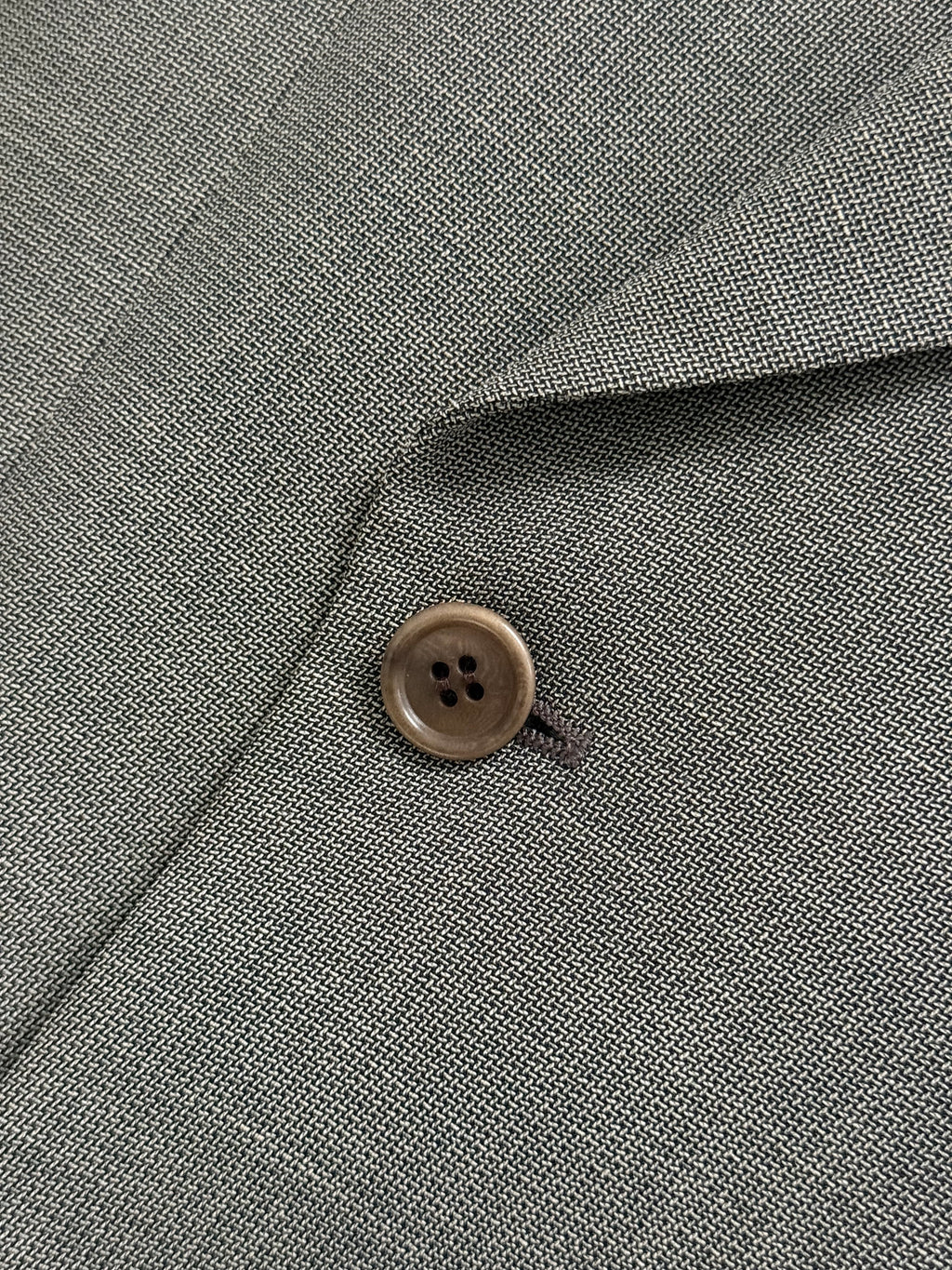 Valentino 1980s 6B Double Breasted Wool Power Suit in Taupe Olive - Size M Jacket / 32" Waist