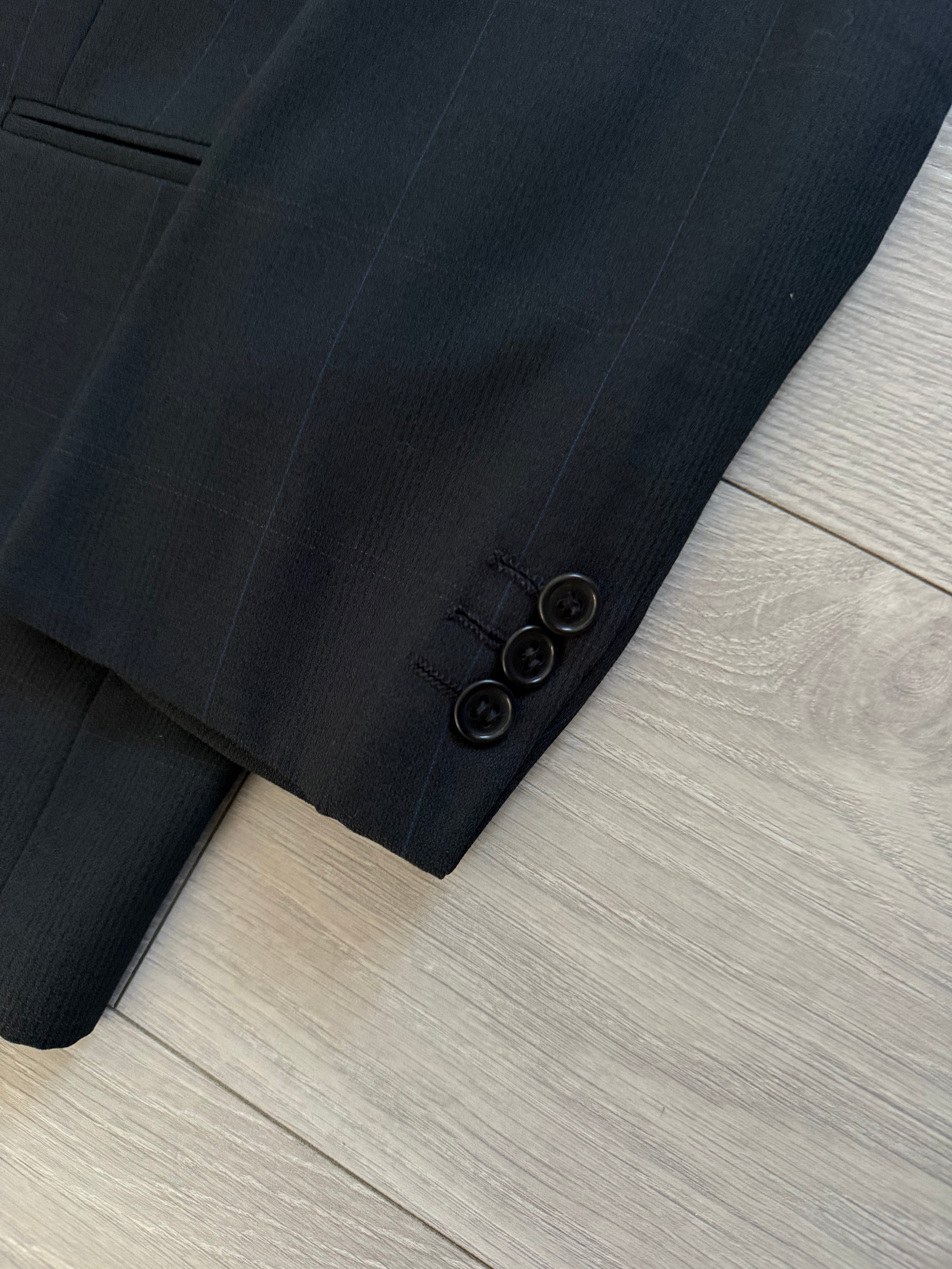Valentino 1980s Double Breasted Peaked Lapel Wool Sports Blazer Jacket - Size S