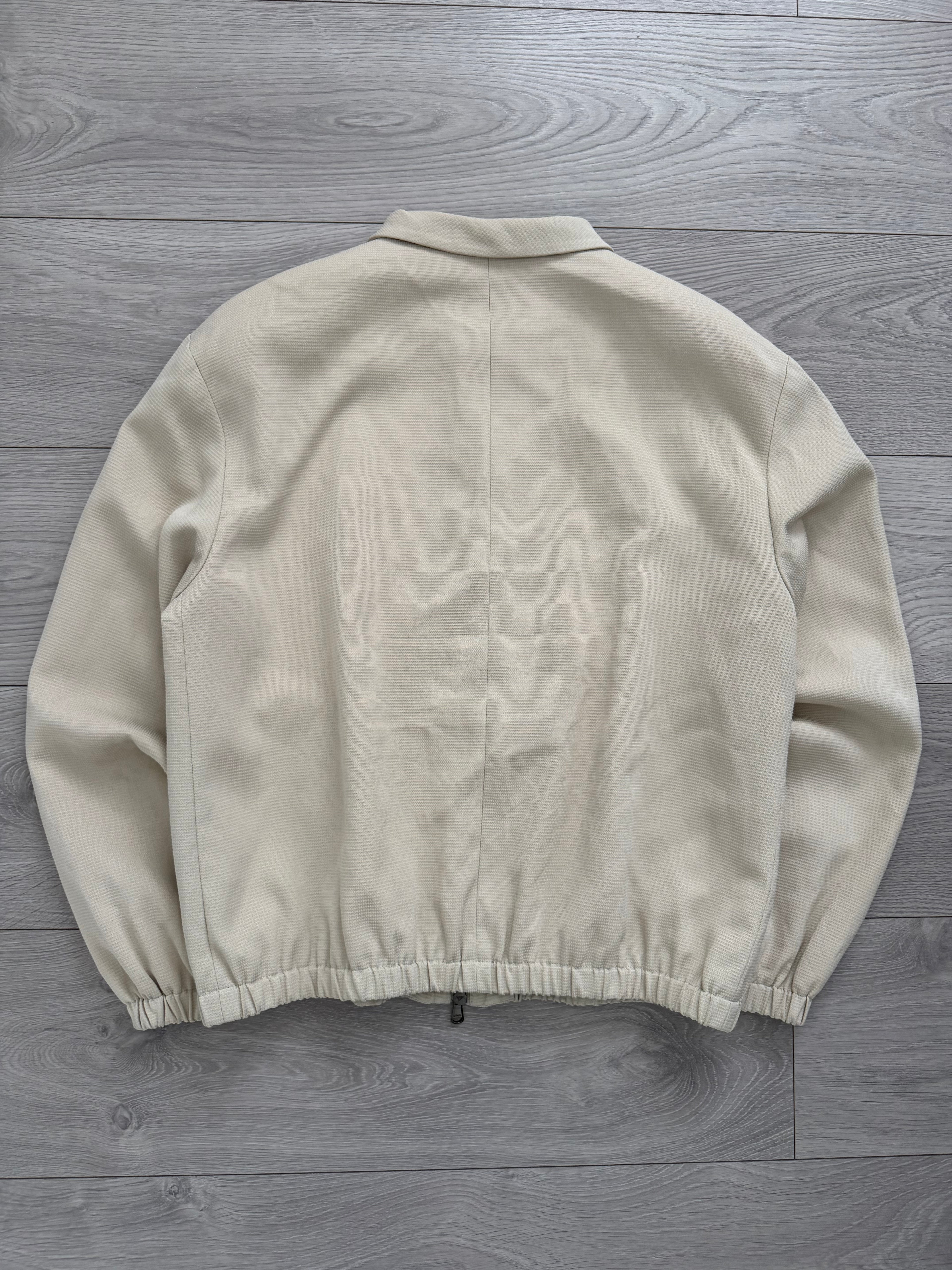 Giorgio Armani 1990s Black Label Cream Harrington Jacket - Size M