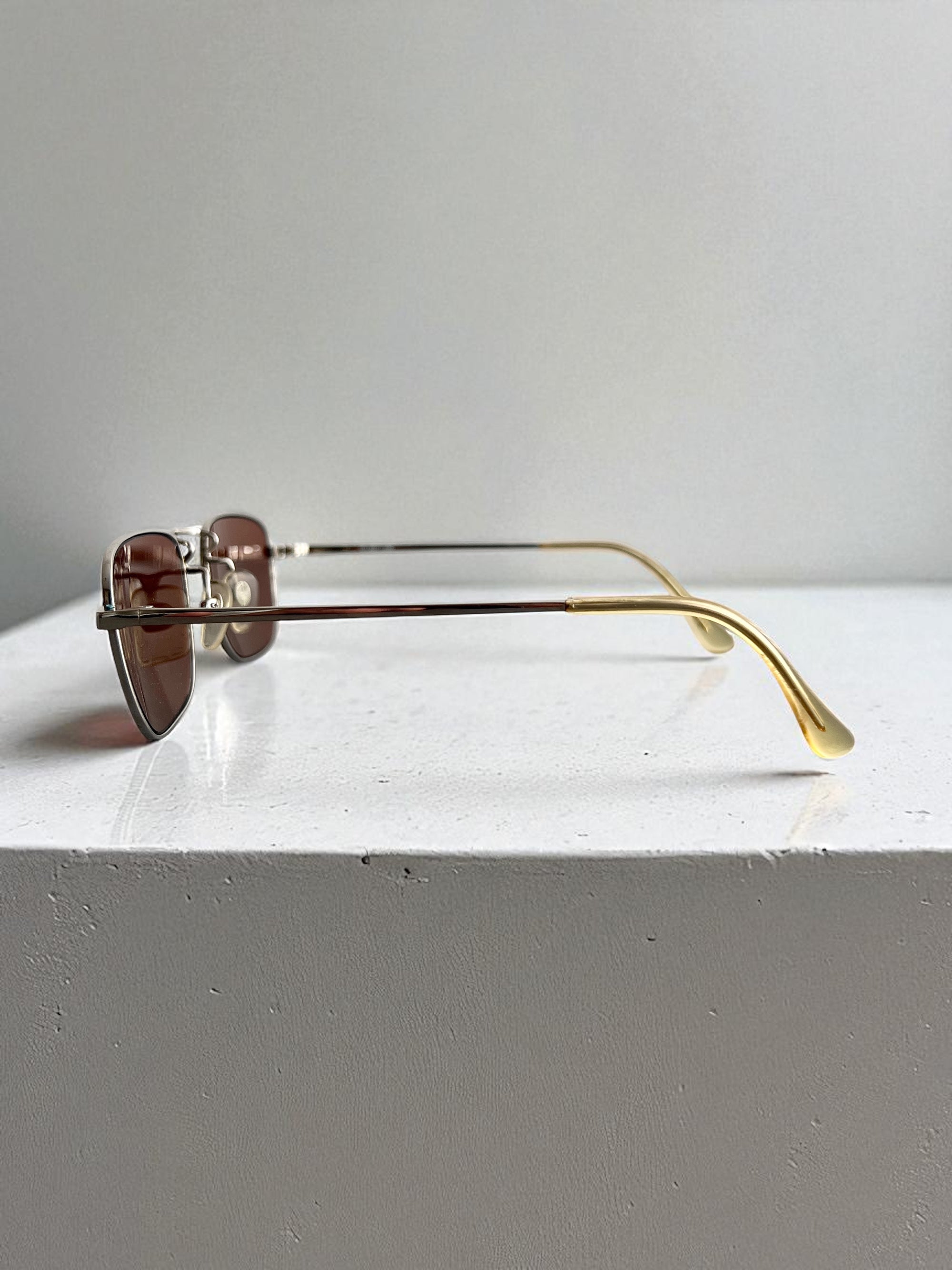 Helmut Lang 1999 Titanium Metal Sunglasses