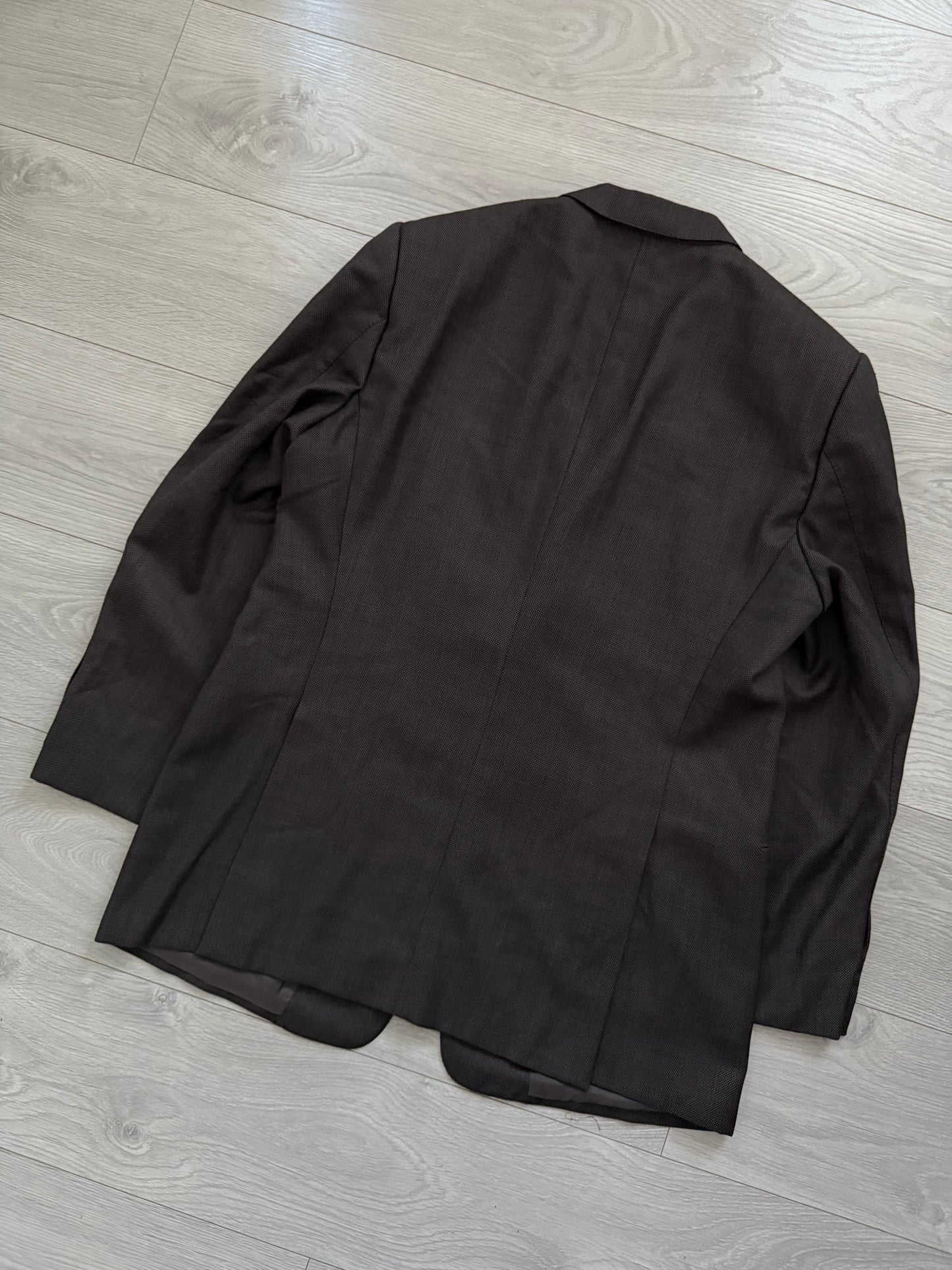 Armani 1990s Textured Wool 3B Blazer Jacket - Size XL