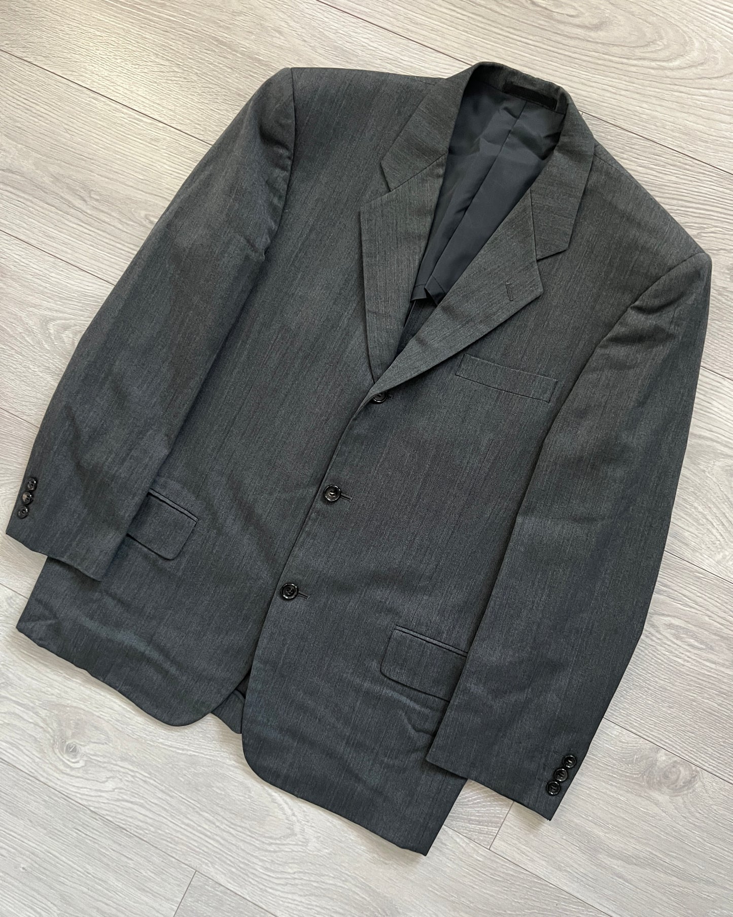 Comme Des Garcons Homme Deux 1998 Textured Pleated Suit - Size L Jacket / 32" Waist