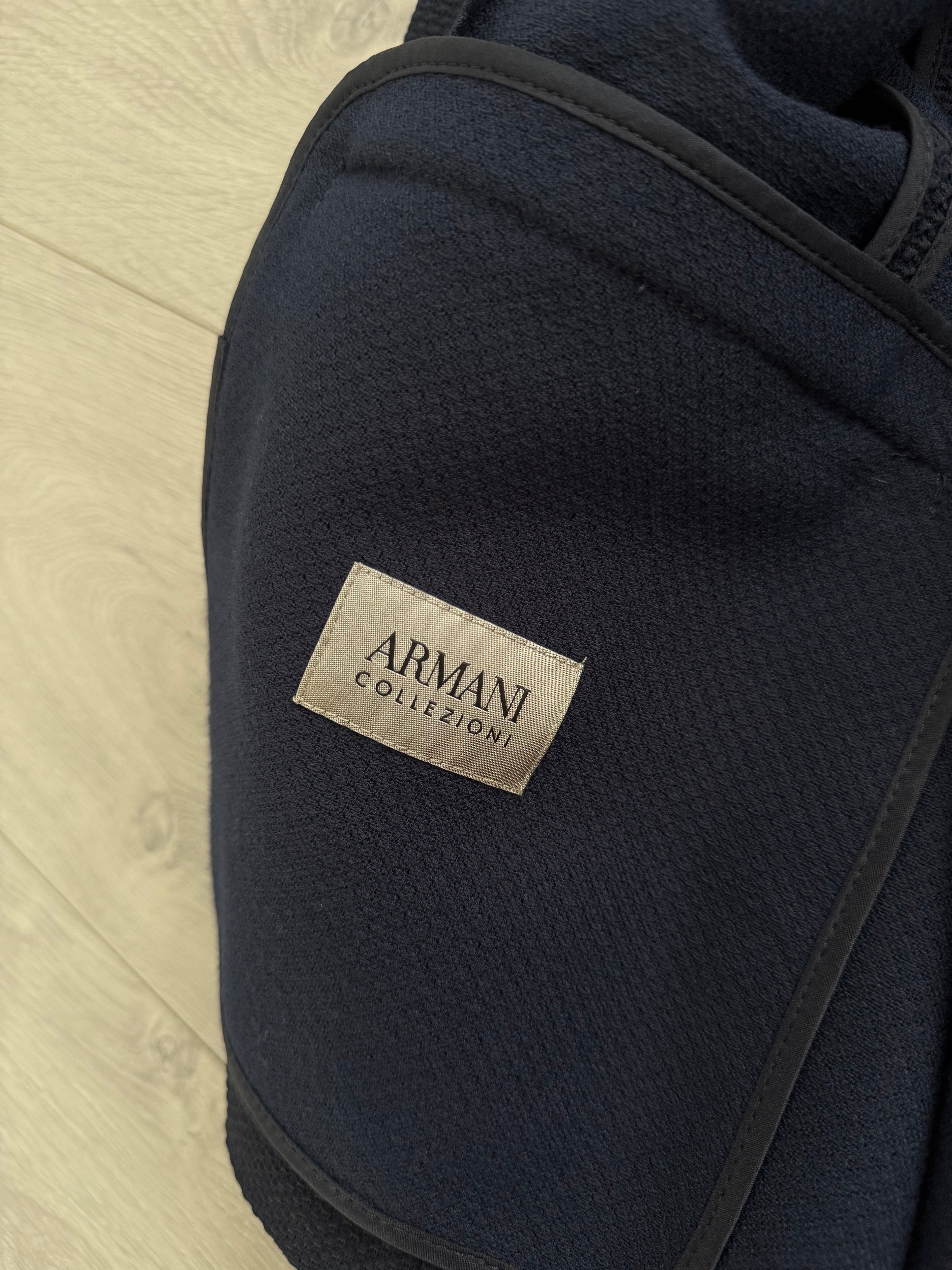 Armani 2000s Collarless Textured Sports Jacket Blazer - Size L