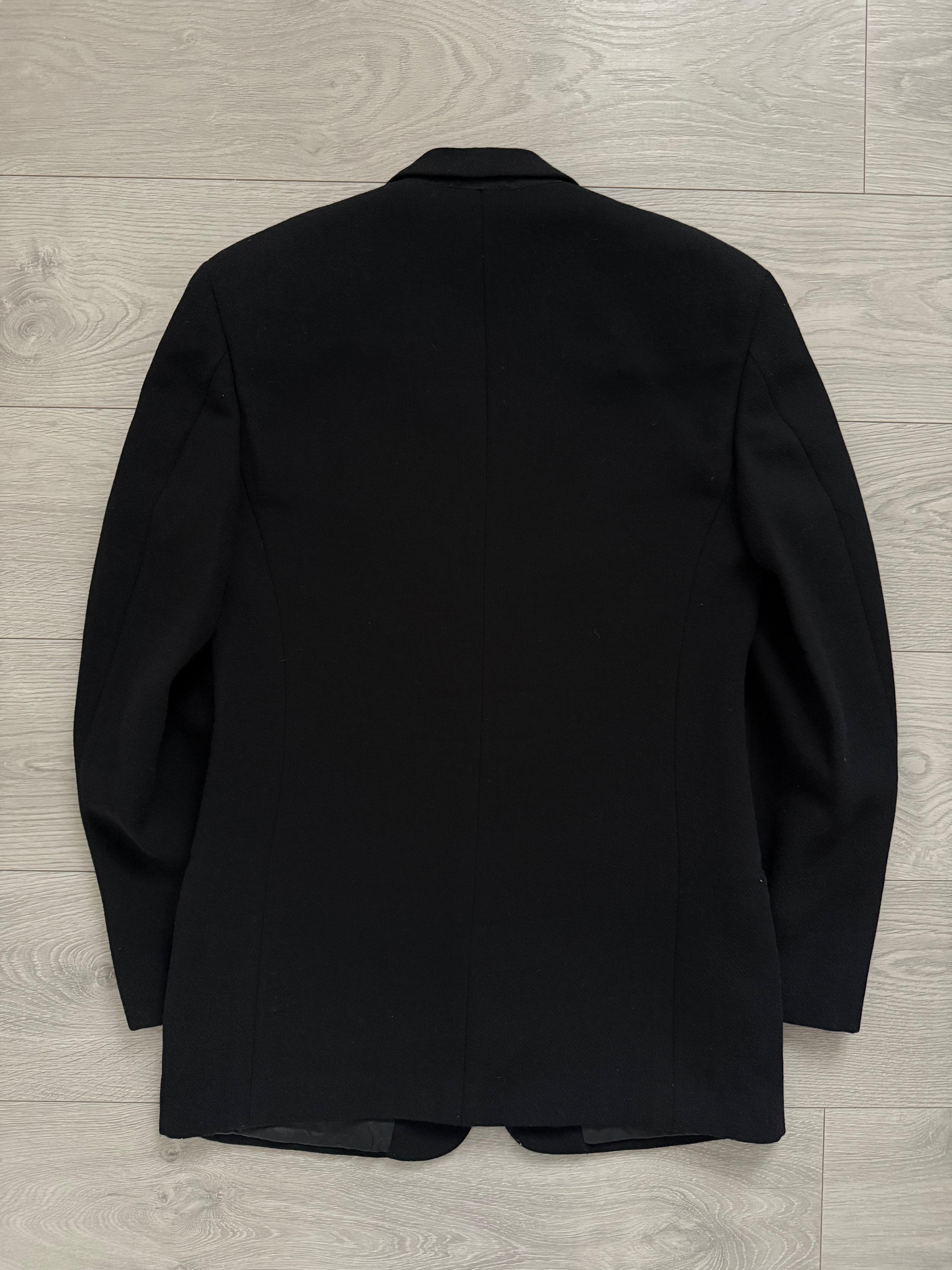 Giorgio Armani 1990s Black Wool Blend Sports Jacket Blazer - Size S