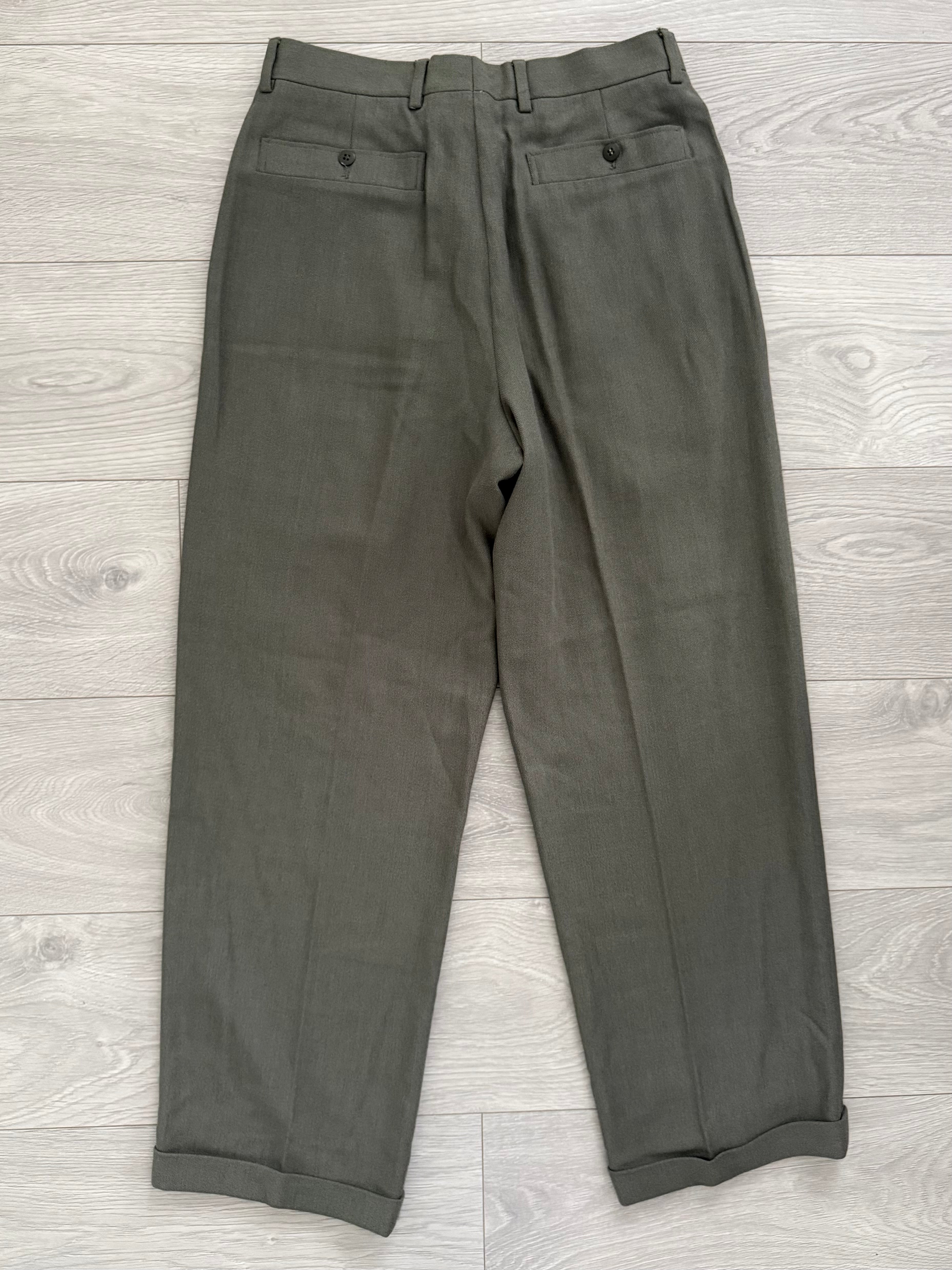 Armani 1990s Draped Double Pleated Pants - Size 30