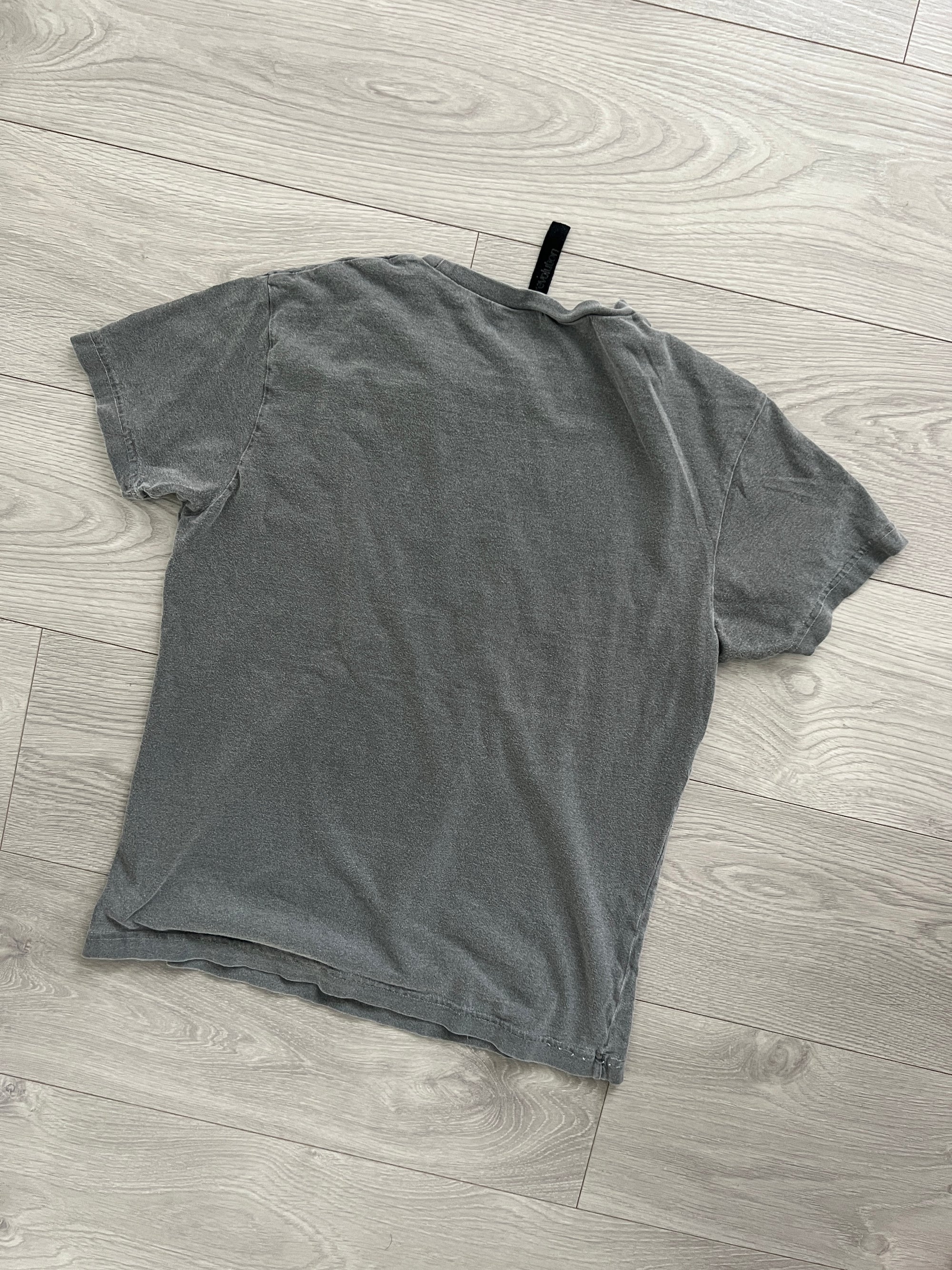 Revolution Skull Print Distressed T-Shirt - Size S