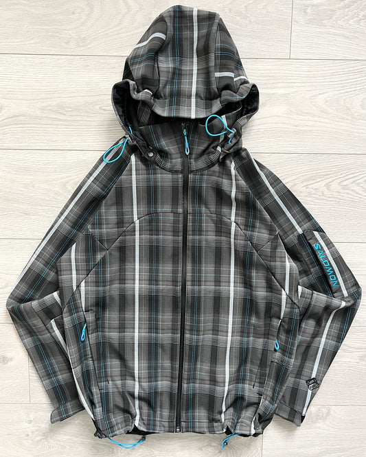 Salomon 00s Clima Pro Waterproof Softshell Grid Pattern Tech Jacket - Size S