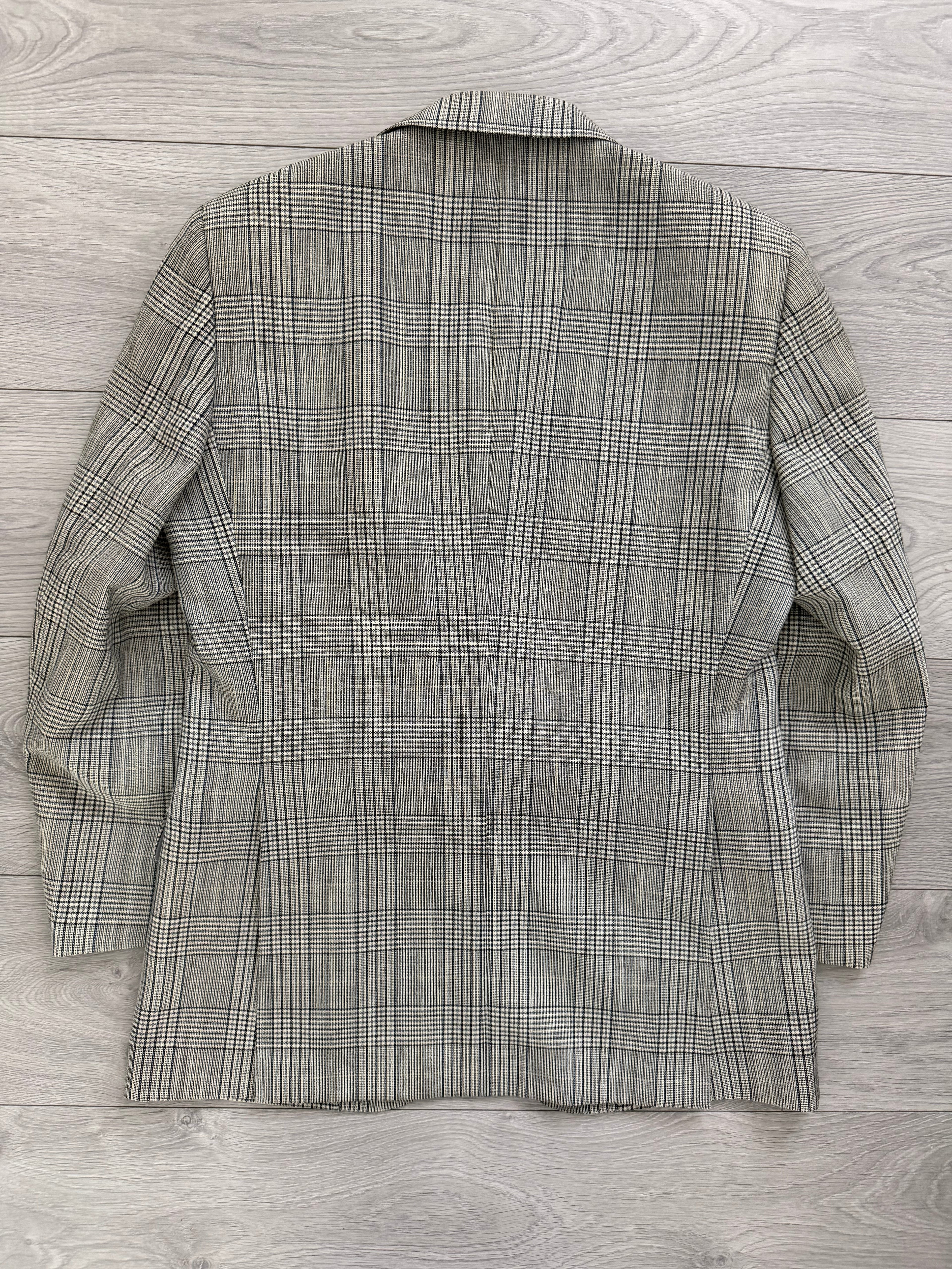 Burberry 1990s 2B Wool Grey Lightweight Partially Lined Sports Jacket Blazer - Size S
